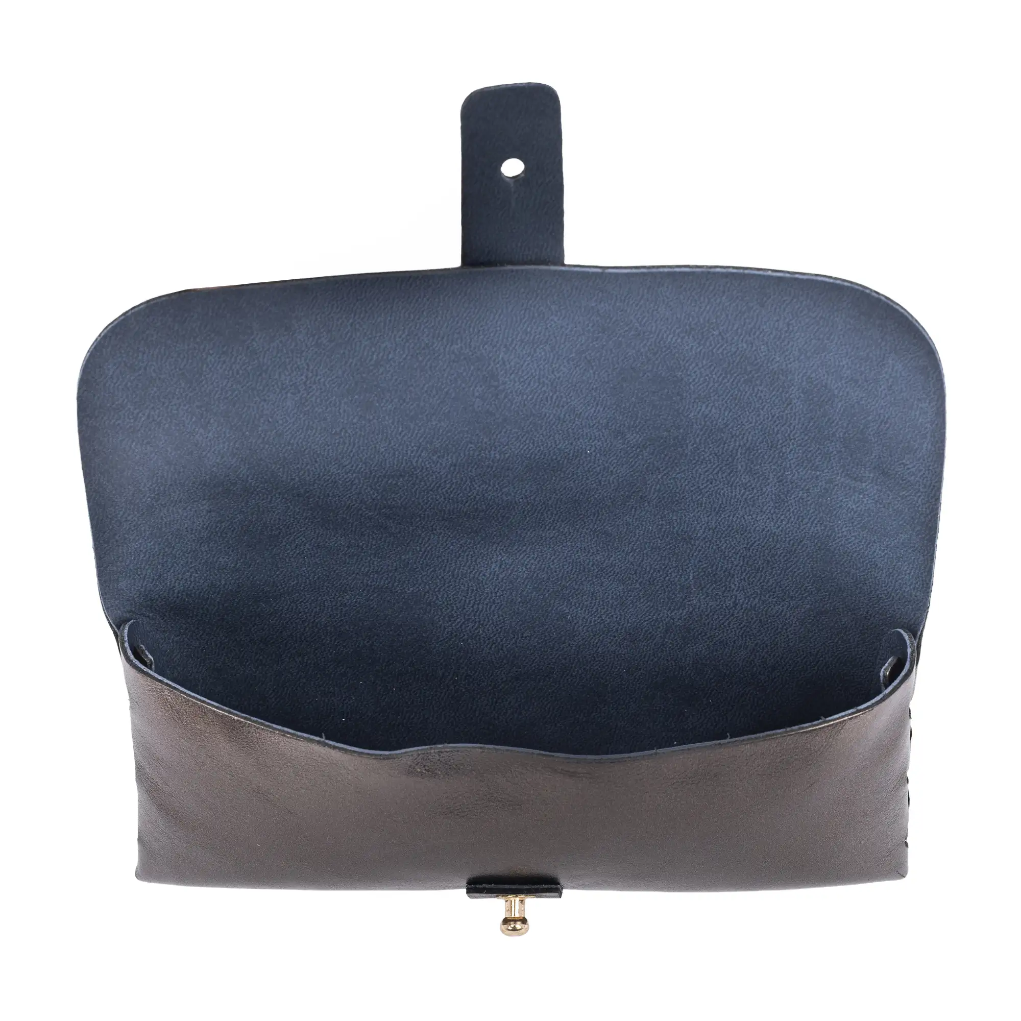 Argelato mini bolso de mano / cartera mujer. Piel auténtica Gamuza lacada brillante.