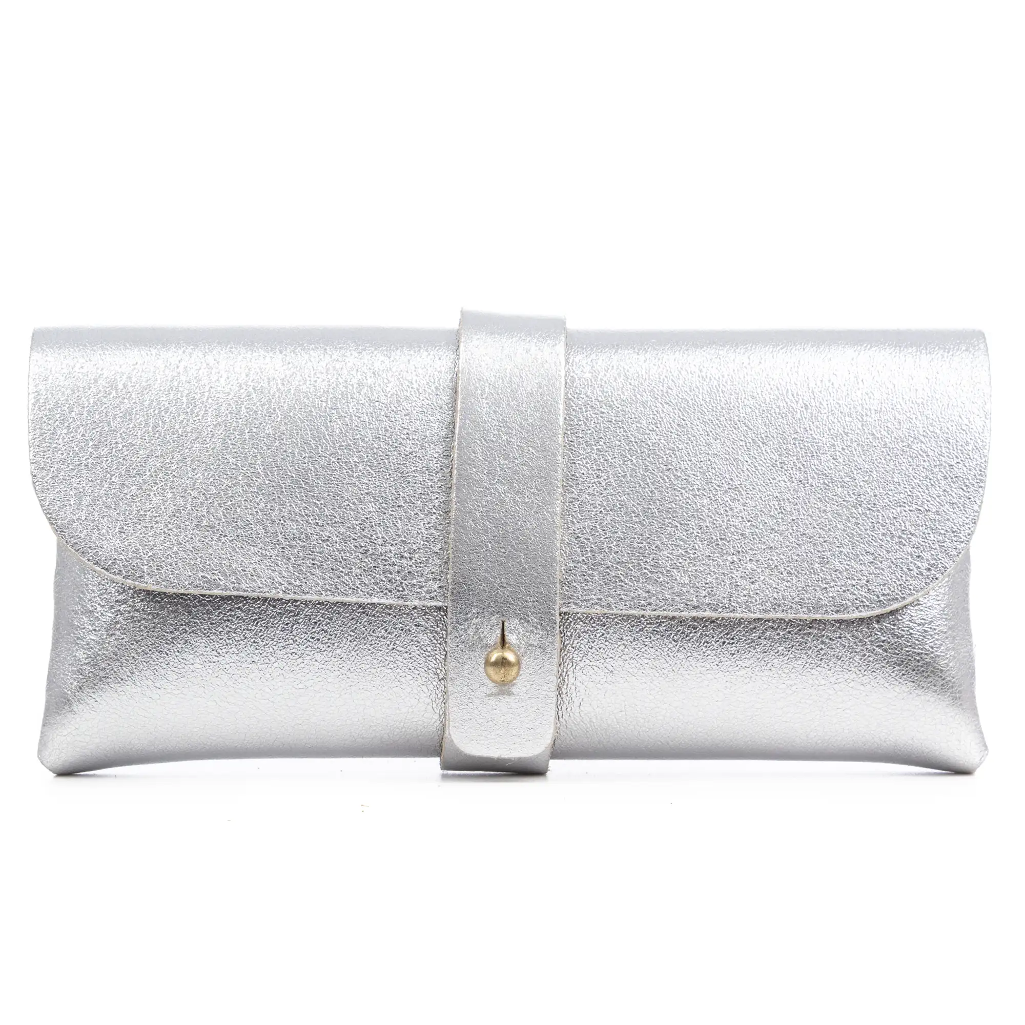 Argelato mini bolso de mano / cartera mujer. Piel auténtica Gamuza lacada brillante.