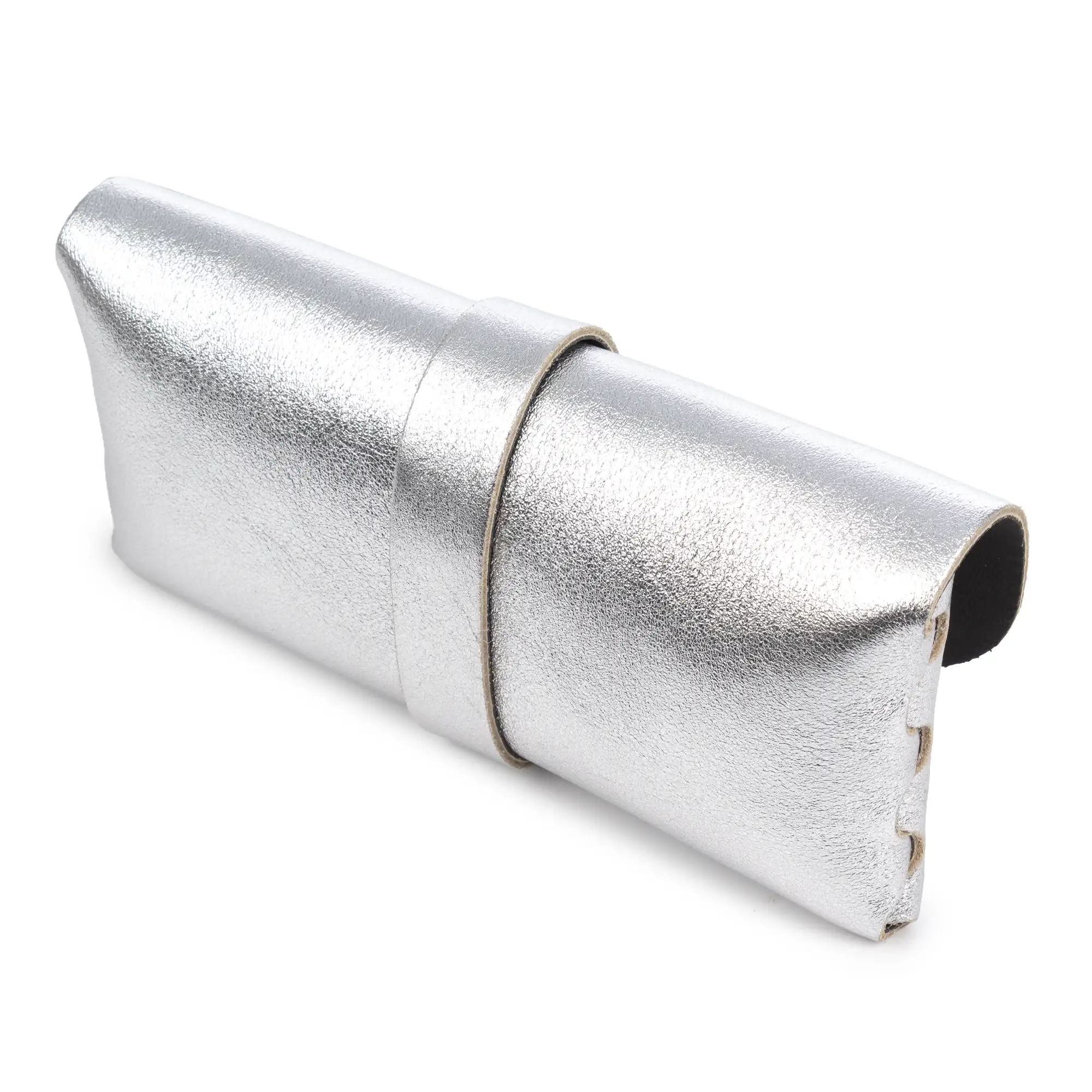 Argelato mini bolso de mano / cartera mujer. Piel auténtica Gamuza lacada brillante.