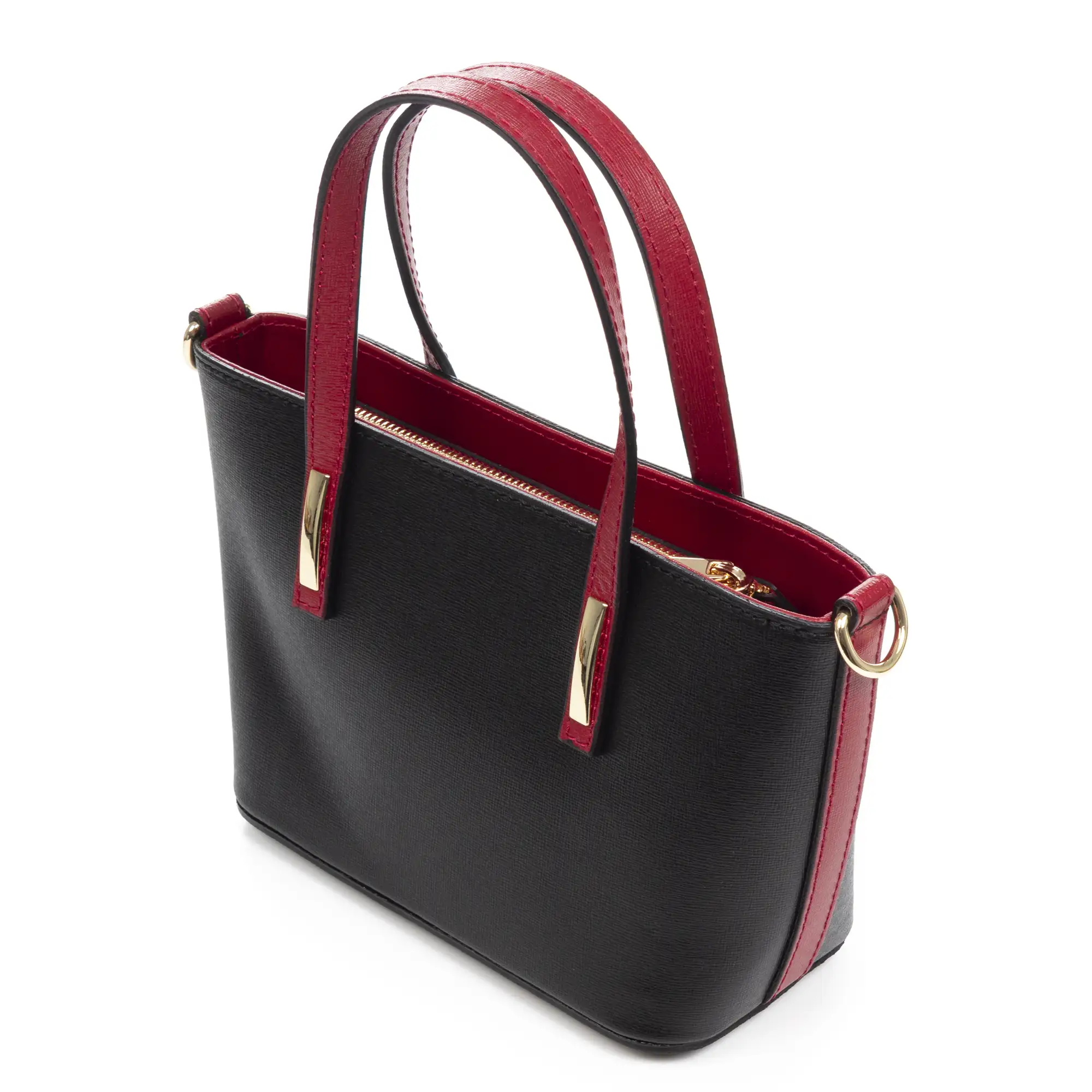 Argenta bolso tote compacto mujer. Piel auténtica Saffiano.