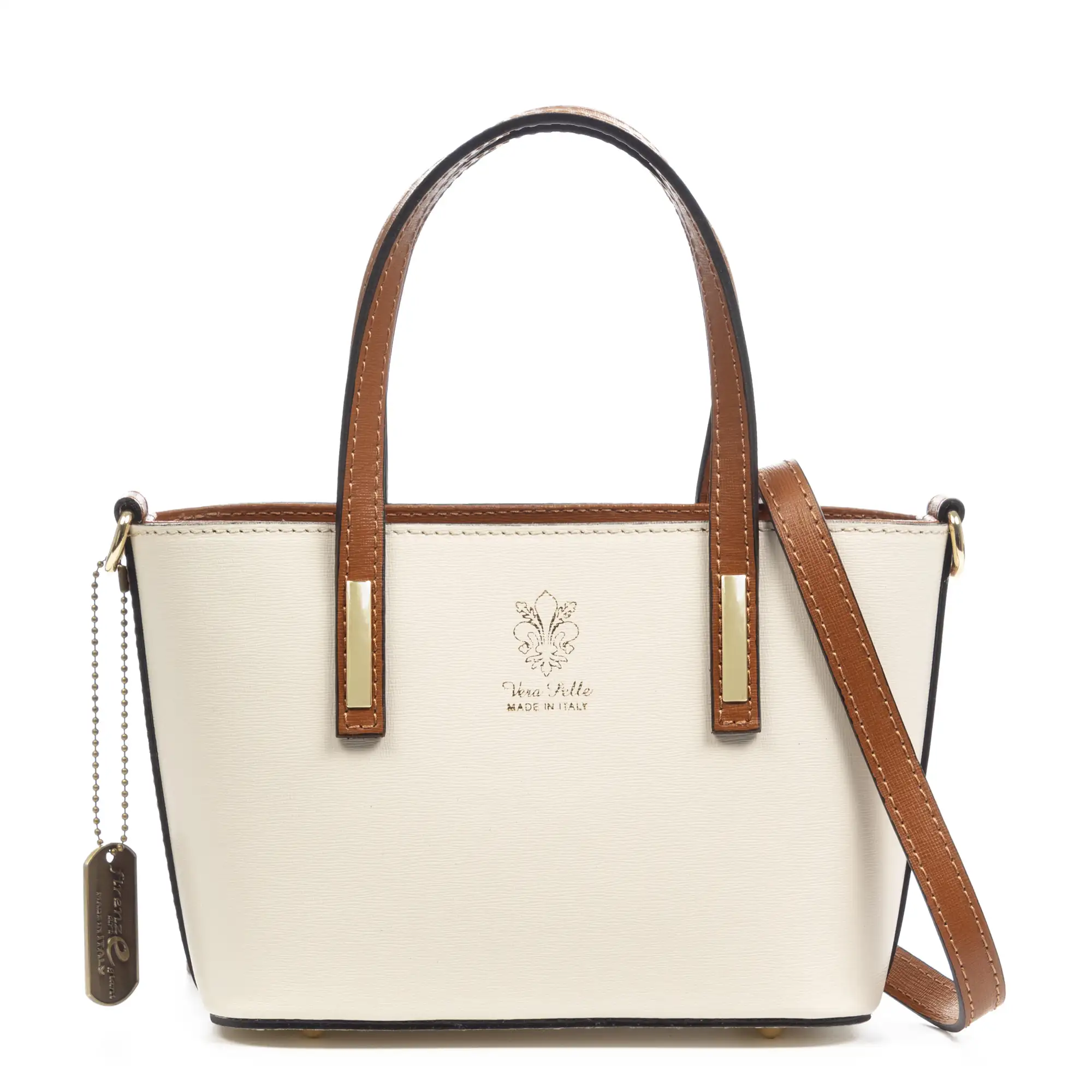 Argenta bolso tote compacto mujer. Piel auténtica Saffiano.