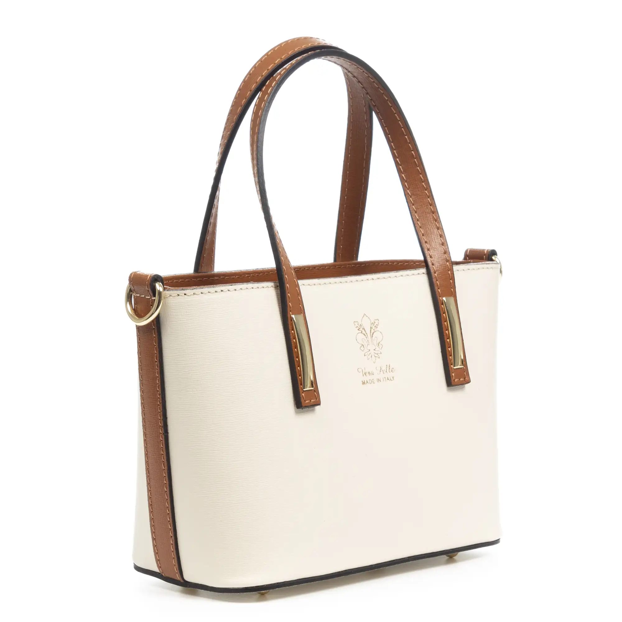 Argenta bolso tote compacto mujer. Piel auténtica Saffiano.