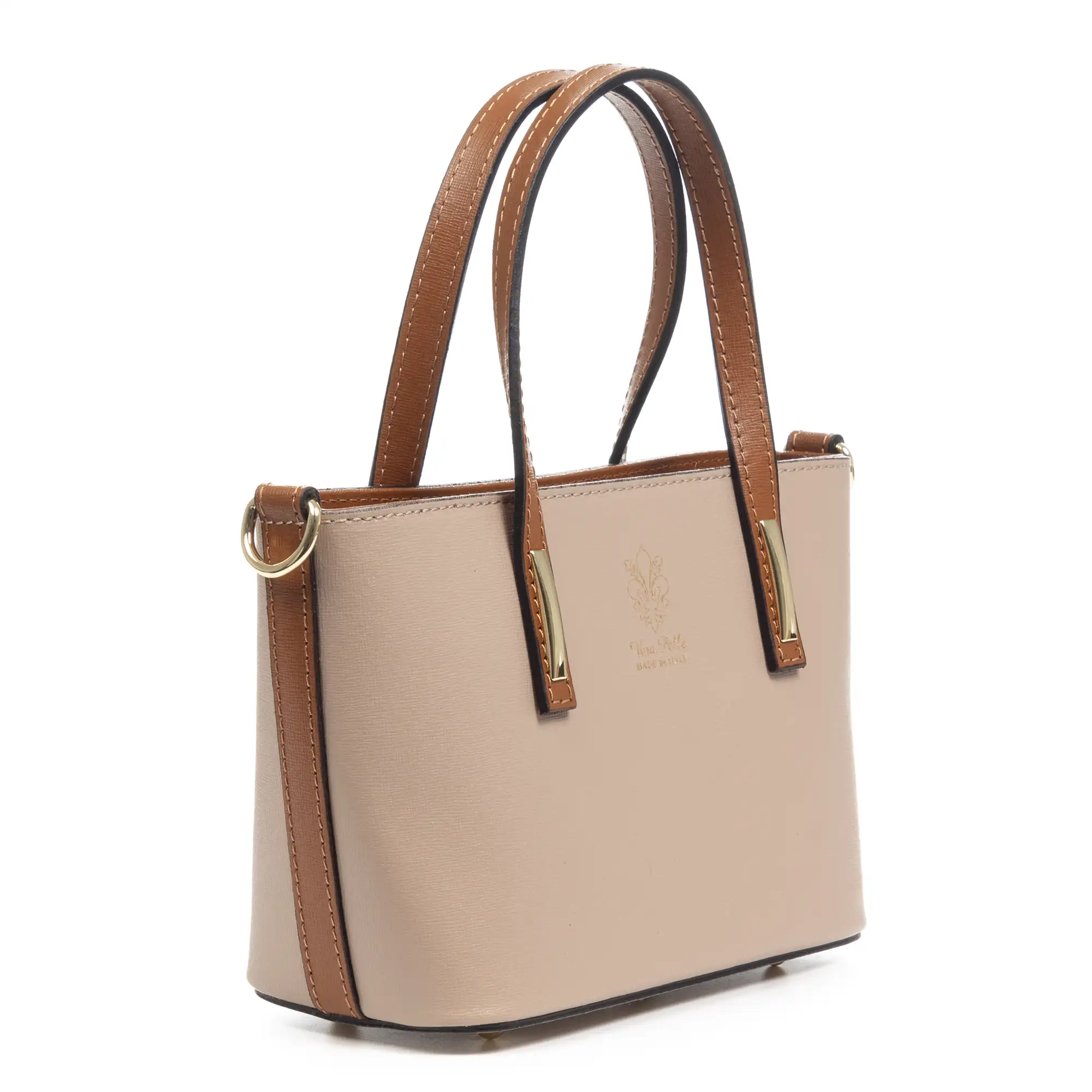 Argenta bolso tote compacto mujer. Piel auténtica Saffiano.