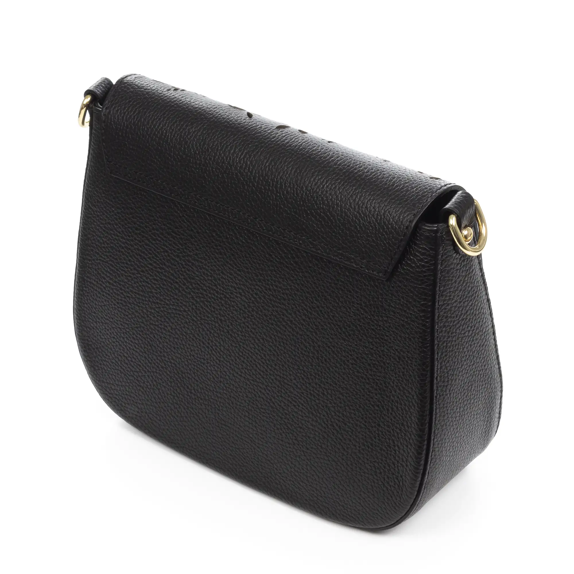 Ari bolso bandolera mujer. Piel auténtica Dollaro con grabado perforado vegetal.