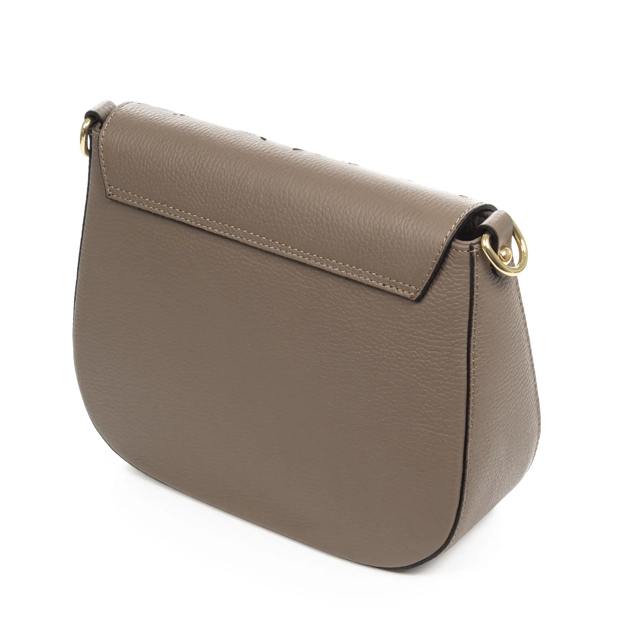 Ari bolso bandolera mujer. Piel auténtica Dollaro con grabado perforado vegetal.
