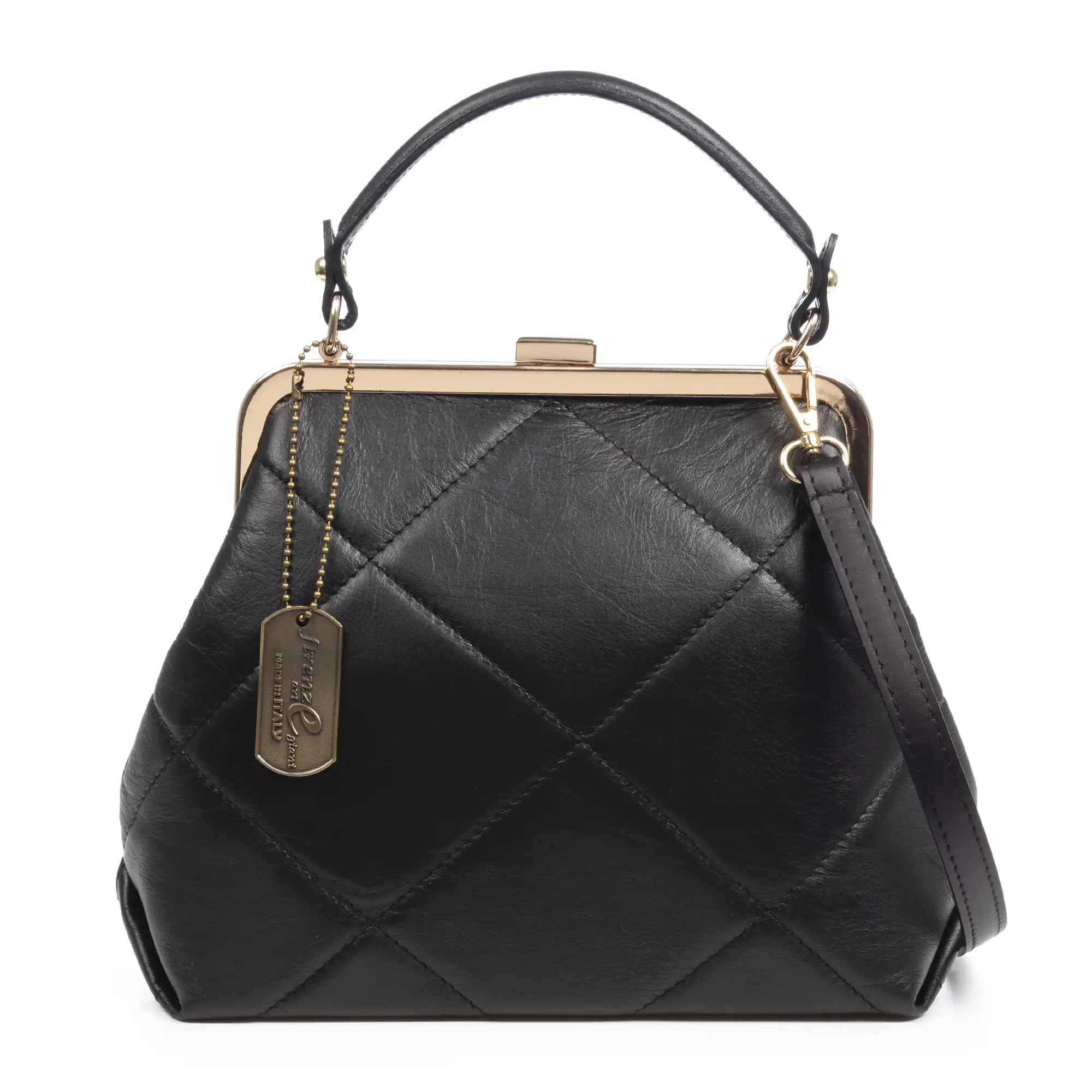 Arienzo bolso de mano mujer. Piel auténtica Sauvage acolchado.