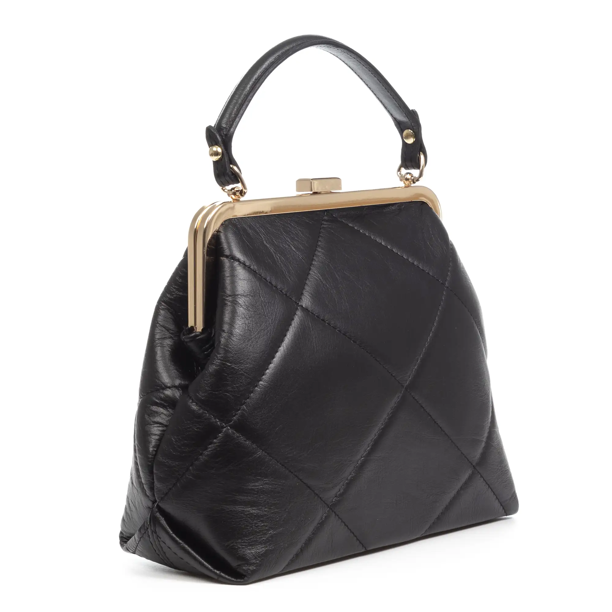 Arienzo bolso de mano mujer. Piel auténtica Sauvage acolchado.