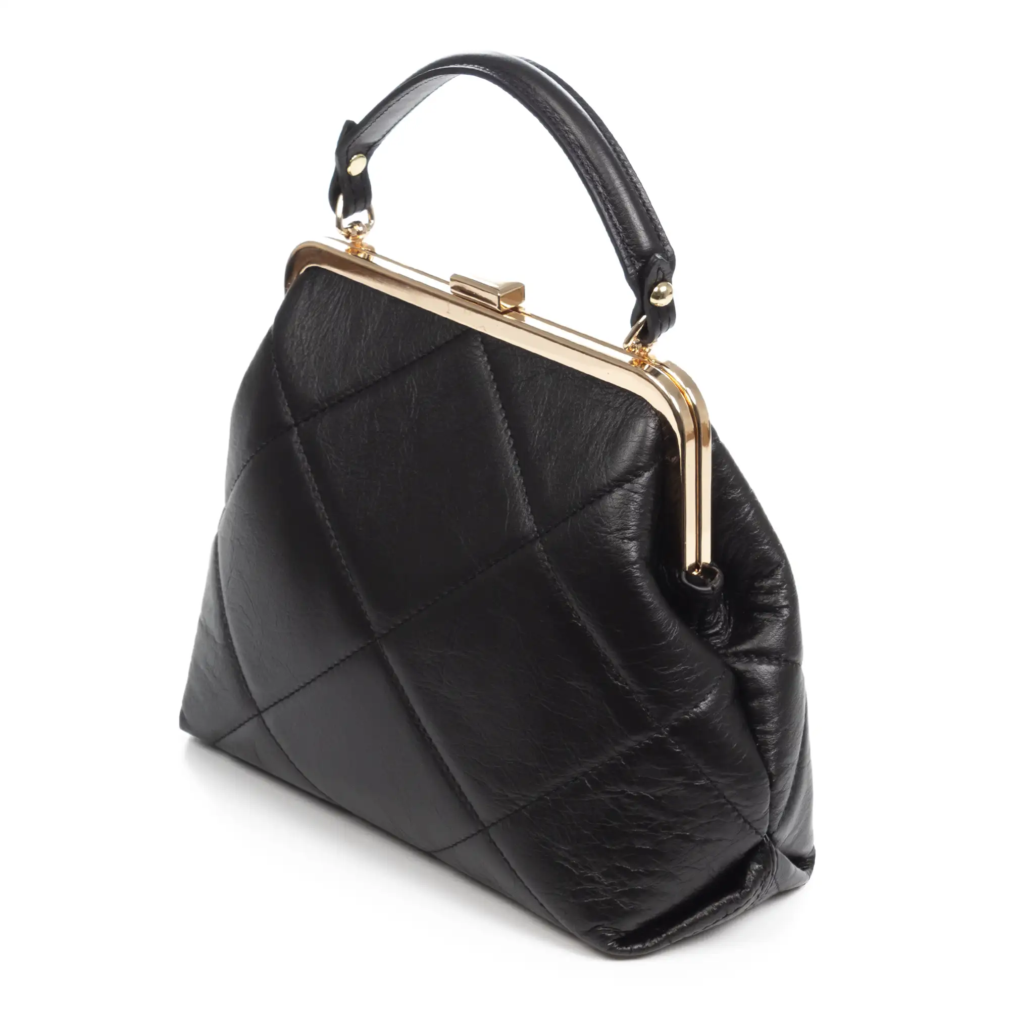 Arienzo bolso de mano mujer. Piel auténtica Sauvage acolchado.