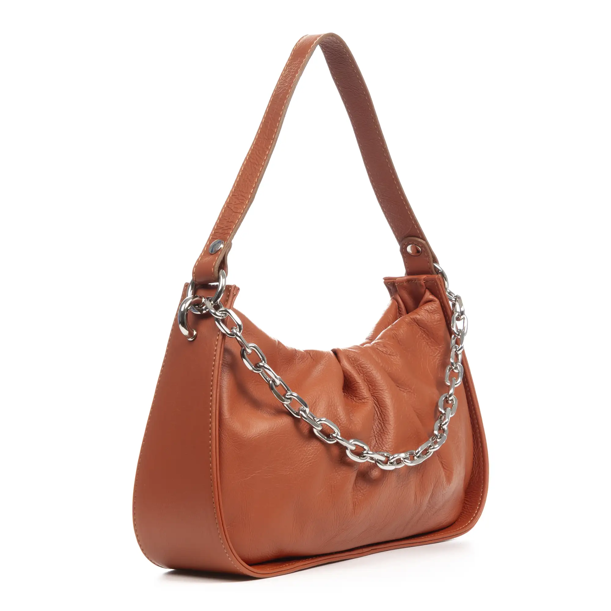 Armungia bolso de mano mujer. Piel Sauvage auténtica.