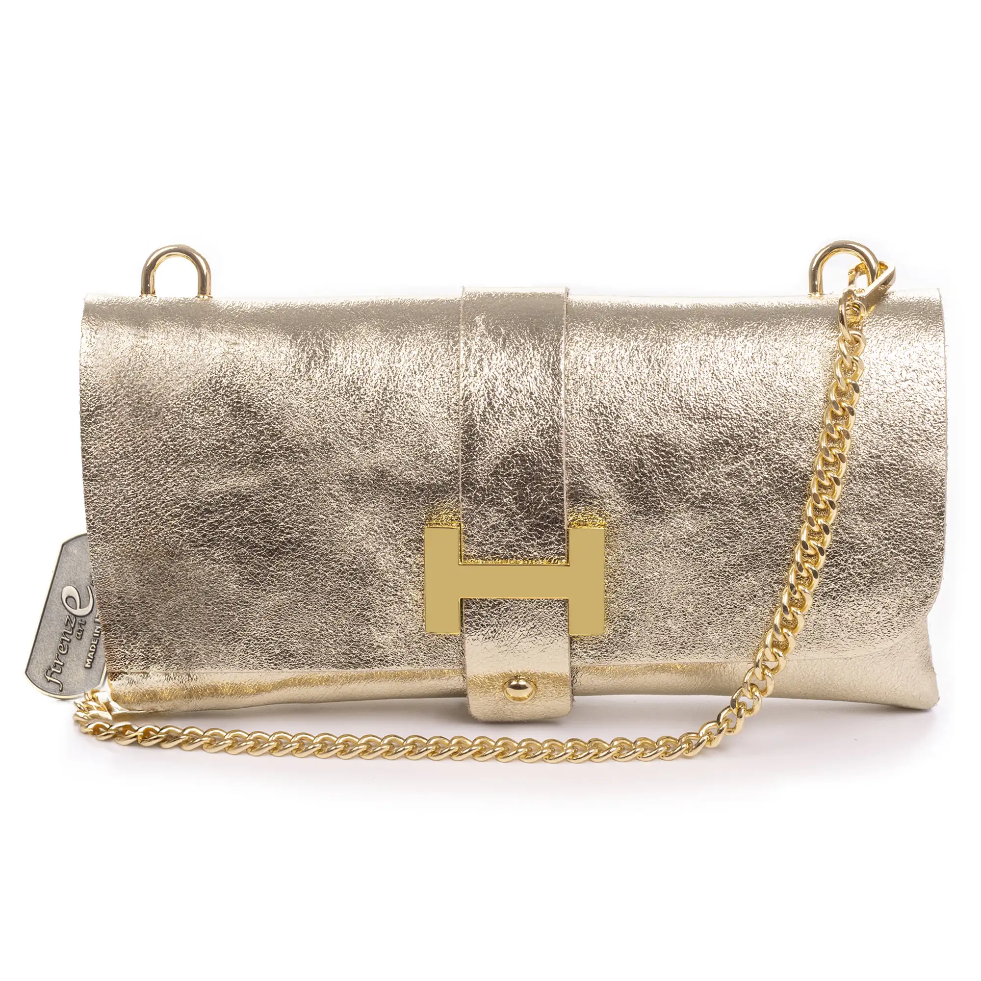 Arta bolso bandolera mujer. Piel auténtica Gamuza lacada brillante.
