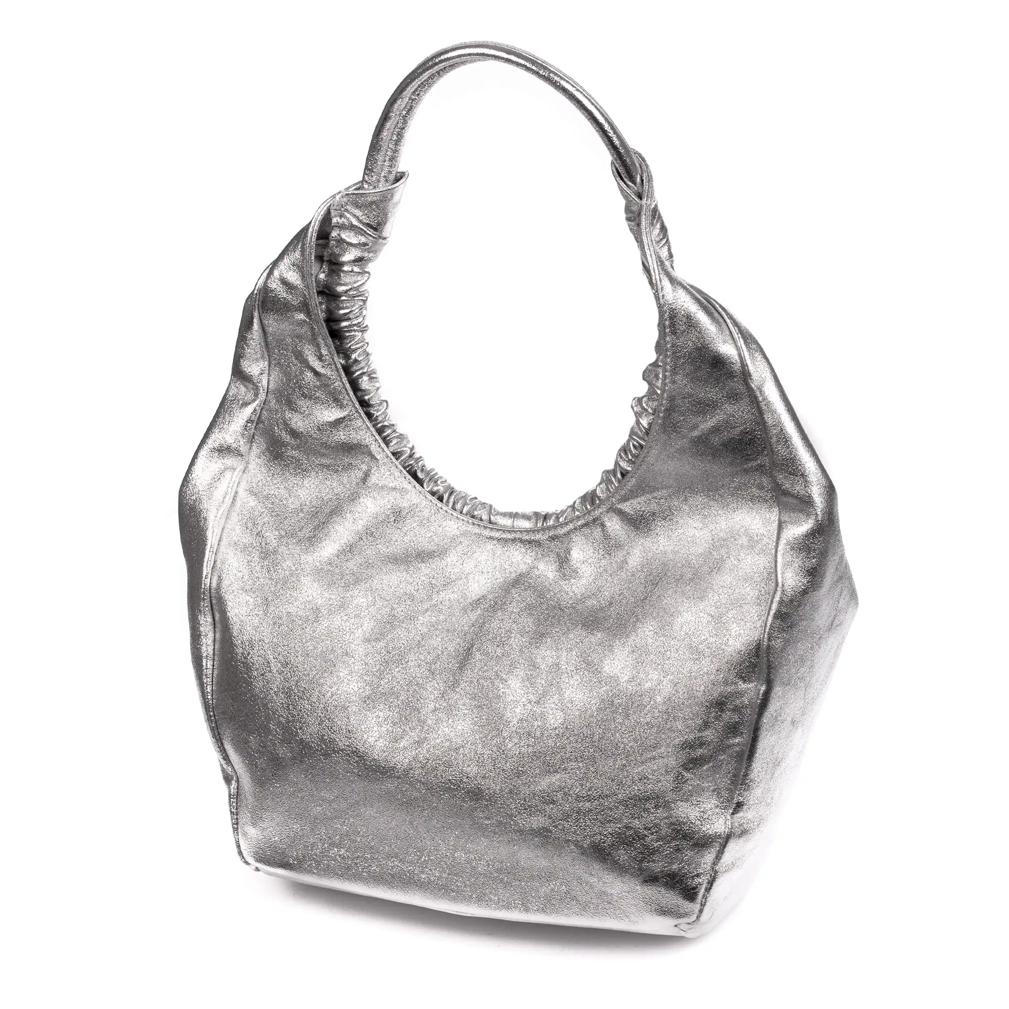 Arzignano bolso de hombro piel auténtica laminada asa grande acolchada