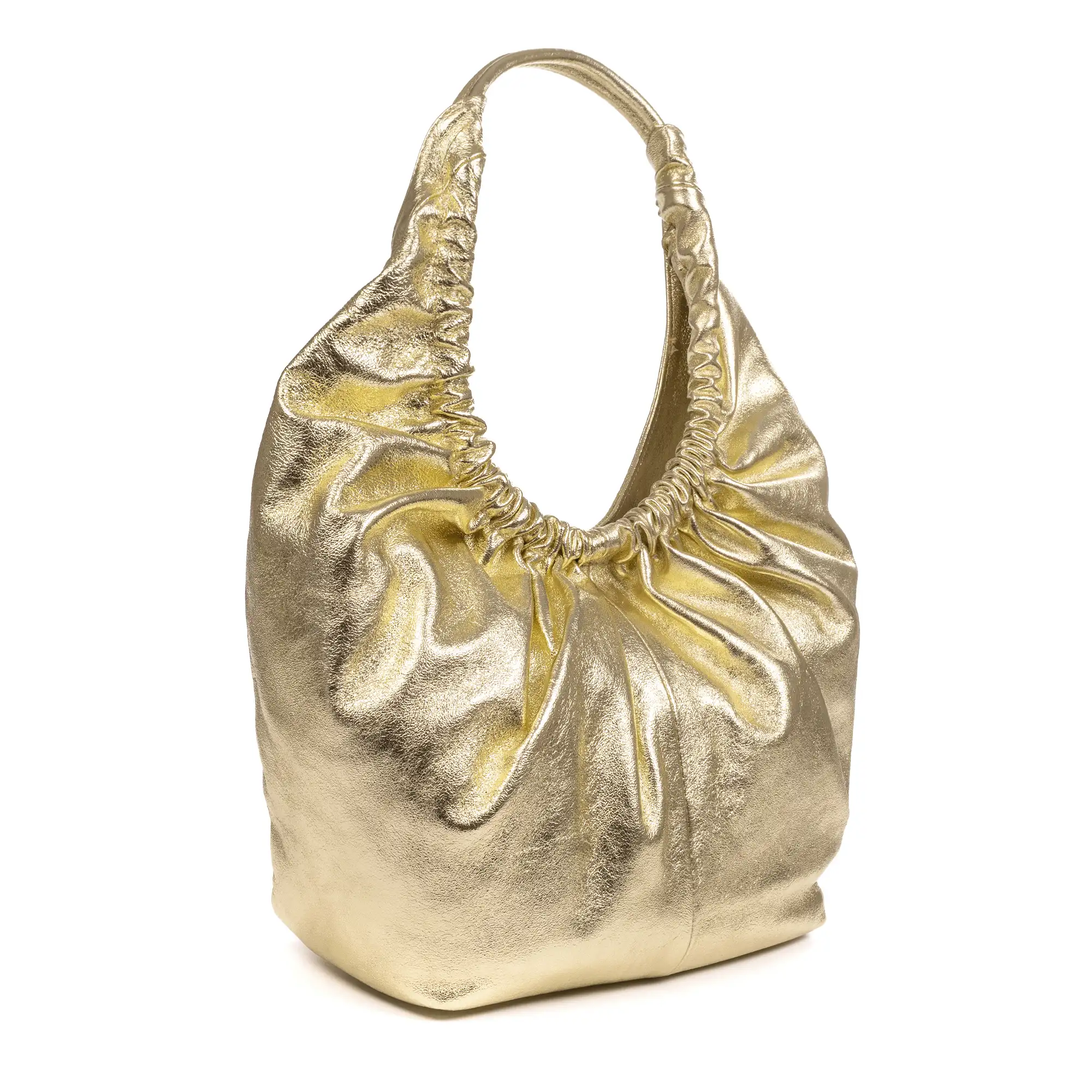 Arzignano bolso de hombro piel auténtica laminada asa grande acolchada