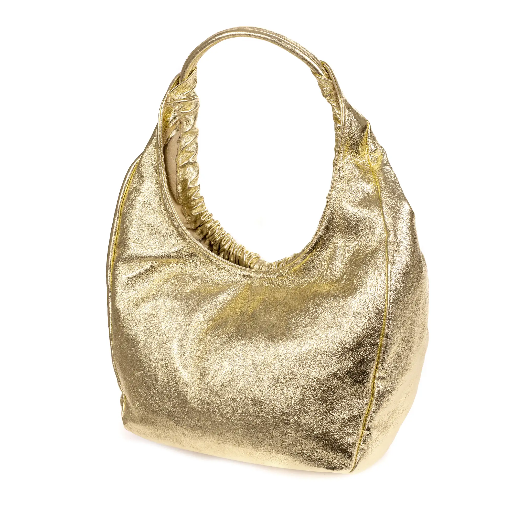 Arzignano bolso de hombro piel auténtica laminada asa grande acolchada