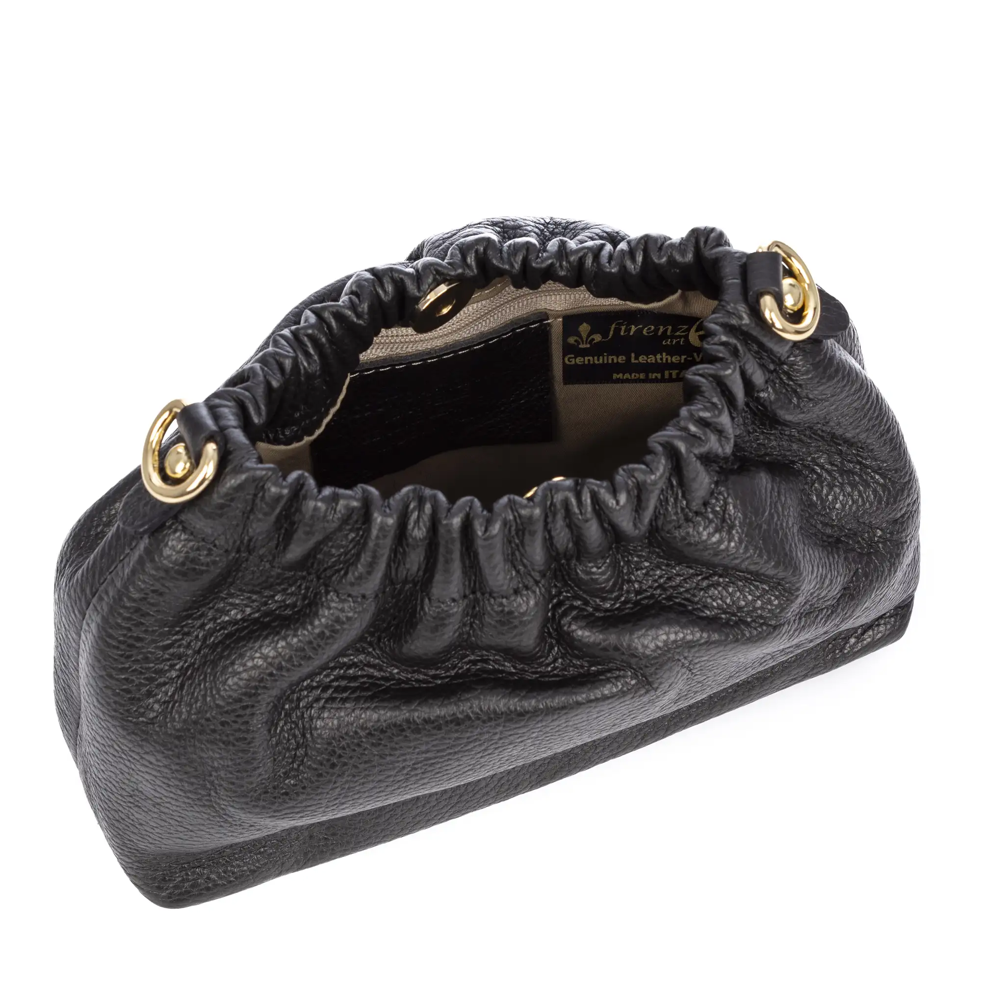 Ascea bolso bandolera piel auténtica dollaro con correa metal