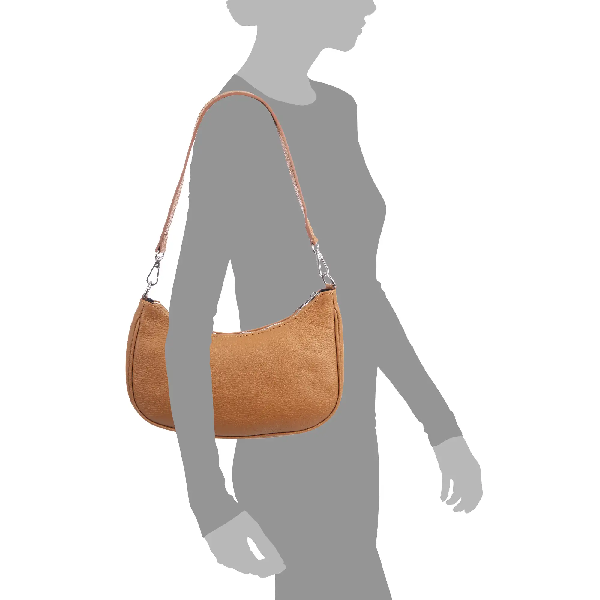 Asso bolso de mano, de piel auténtica acabado dollaro.
