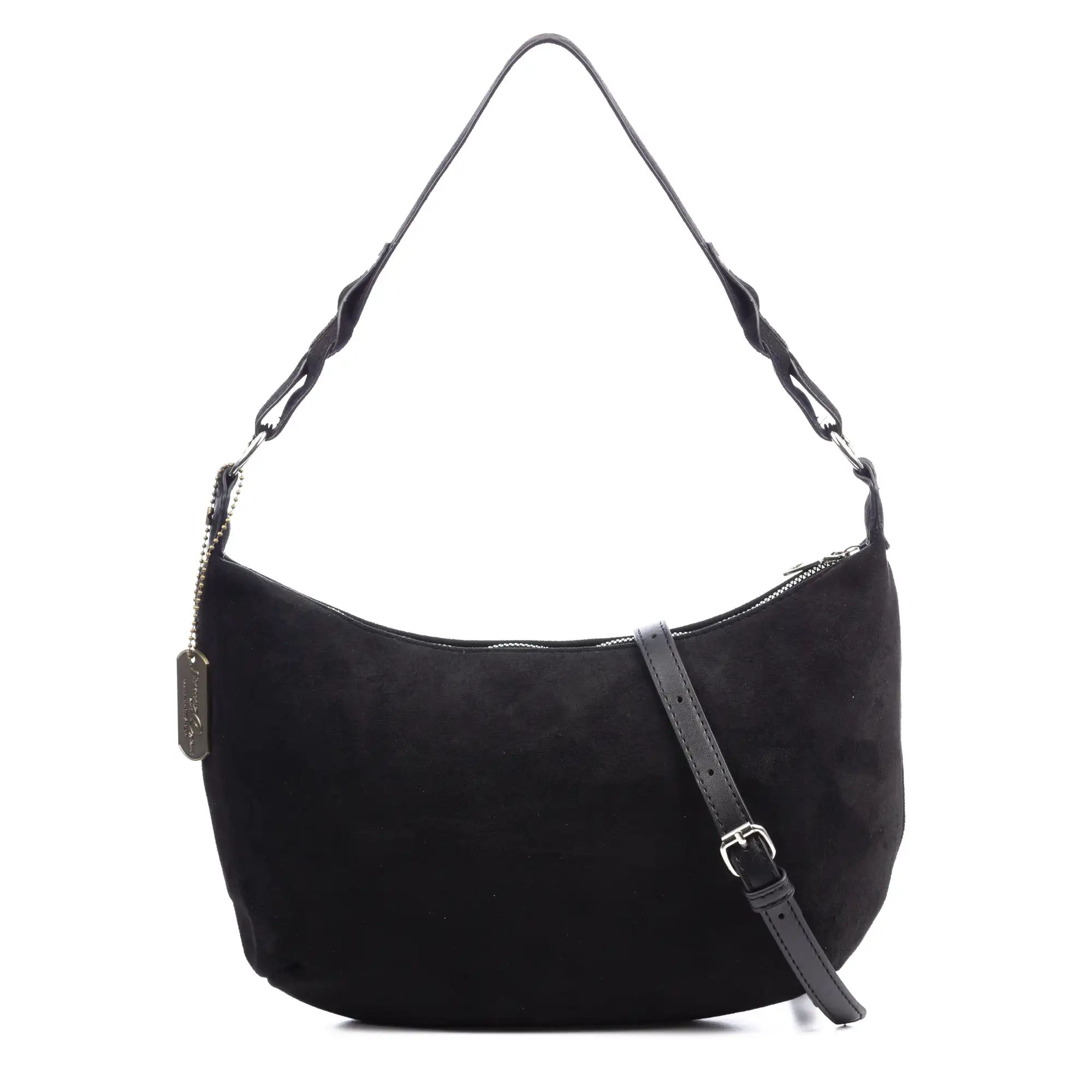 Atessa bolso bandolera de piel auténtica gamuza.
