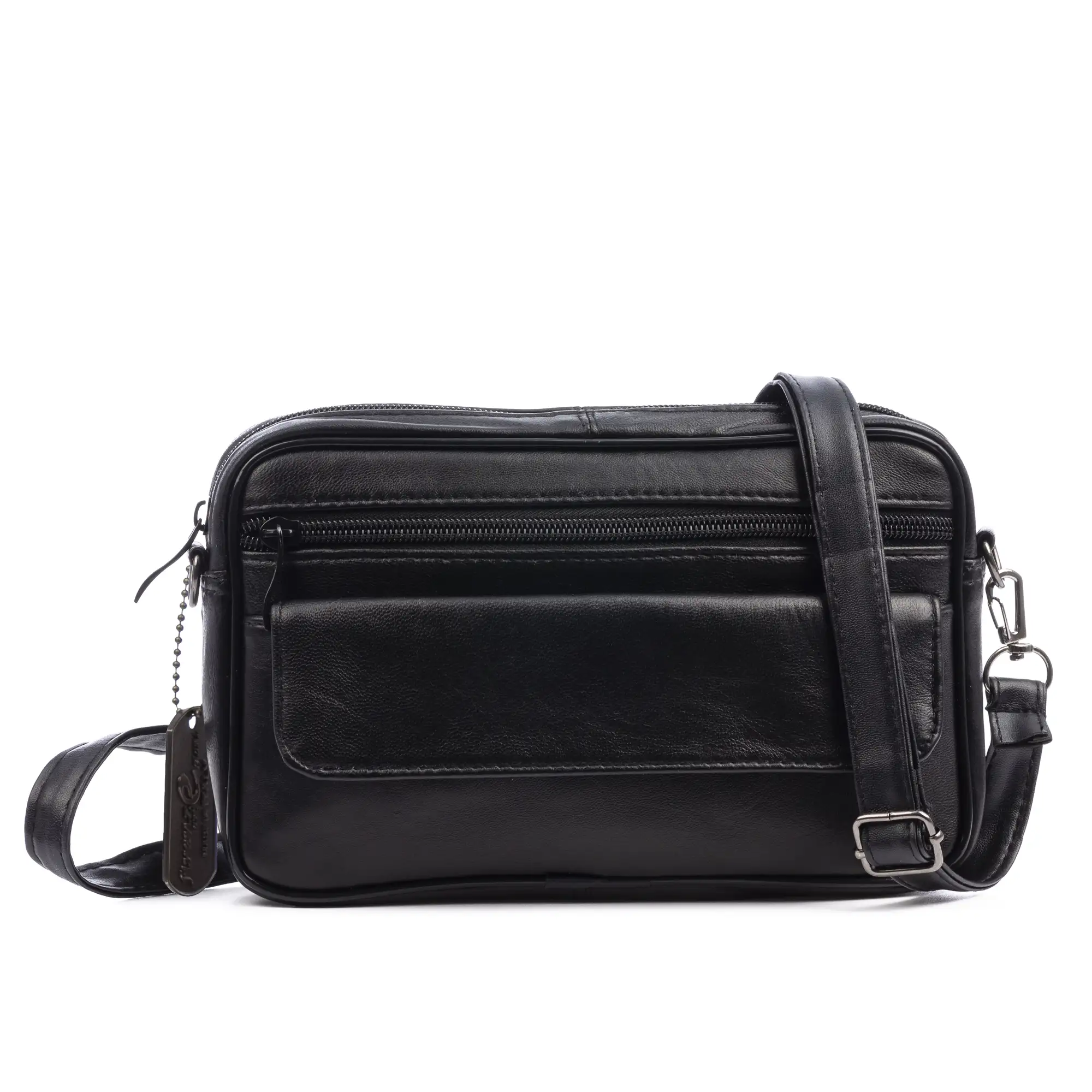 Atri bolso bandolera con 4 compartimentos de piel Dollaro.