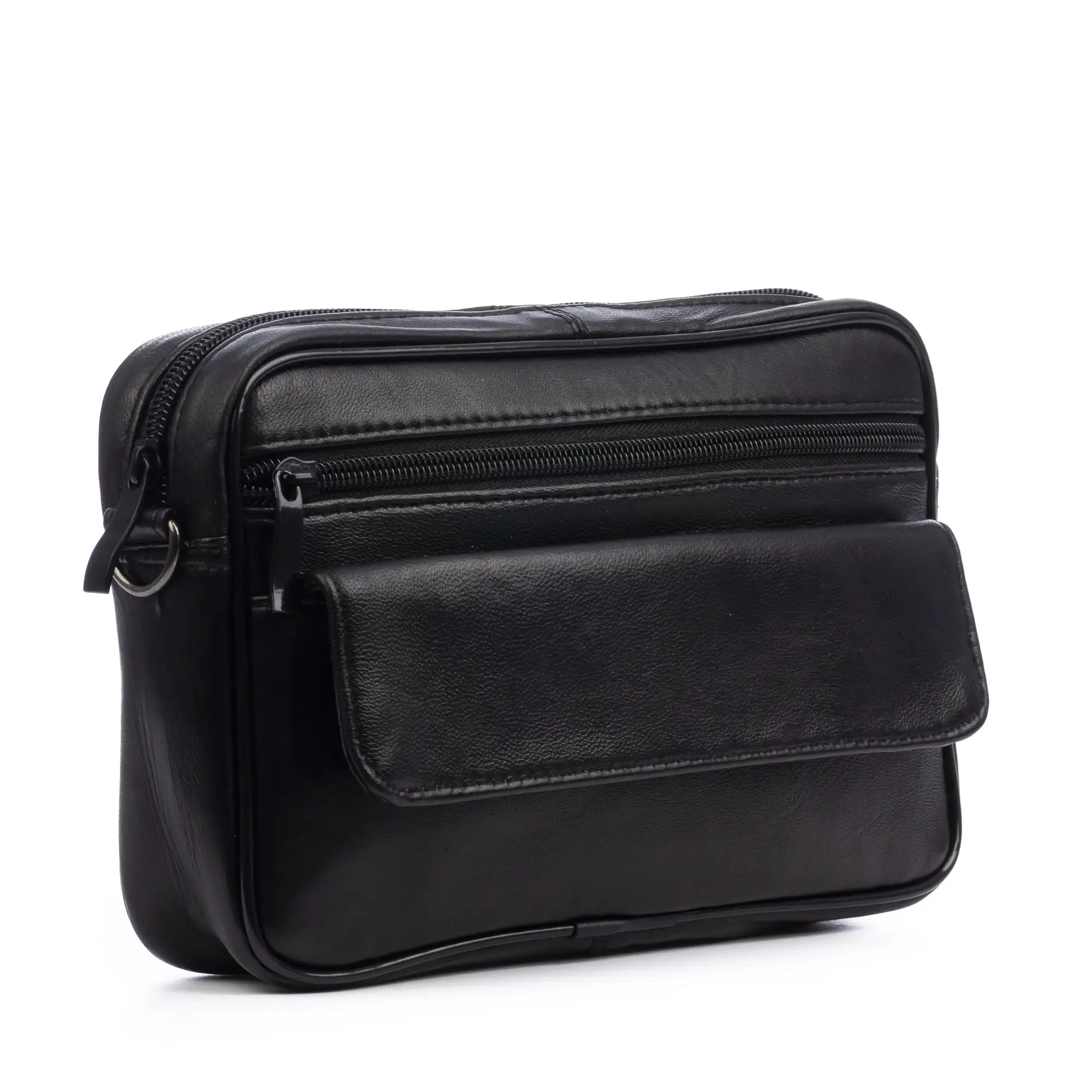 Atri bolso bandolera con 4 compartimentos de piel Dollaro.