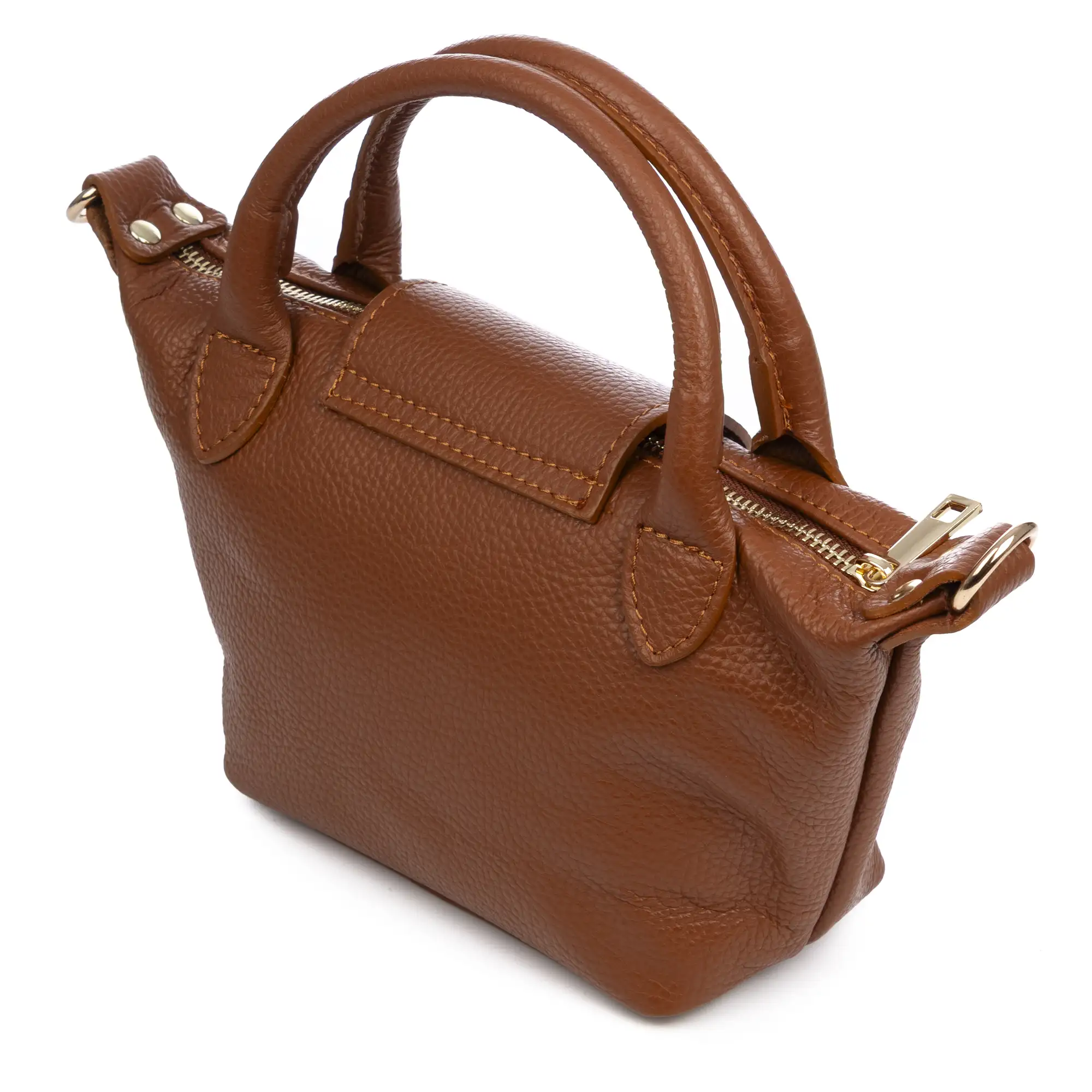 Aurano bolso bandolera tipo Tote mujer. Piel auténtica Dollaro bitono.