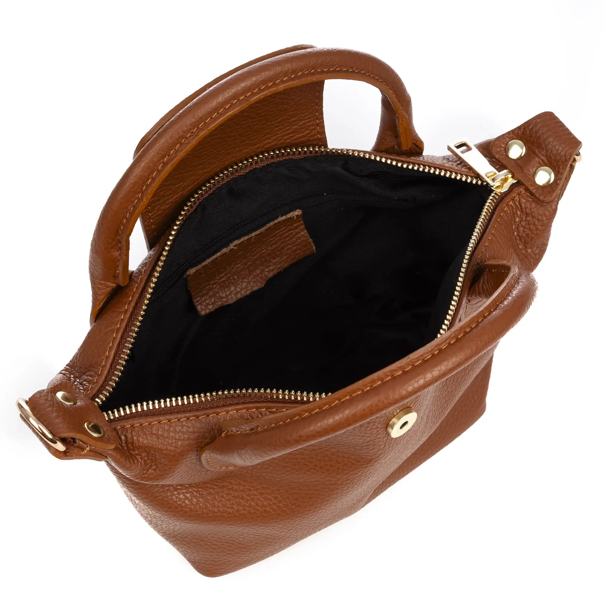 Aurano bolso bandolera tipo Tote mujer. Piel auténtica Dollaro bitono.