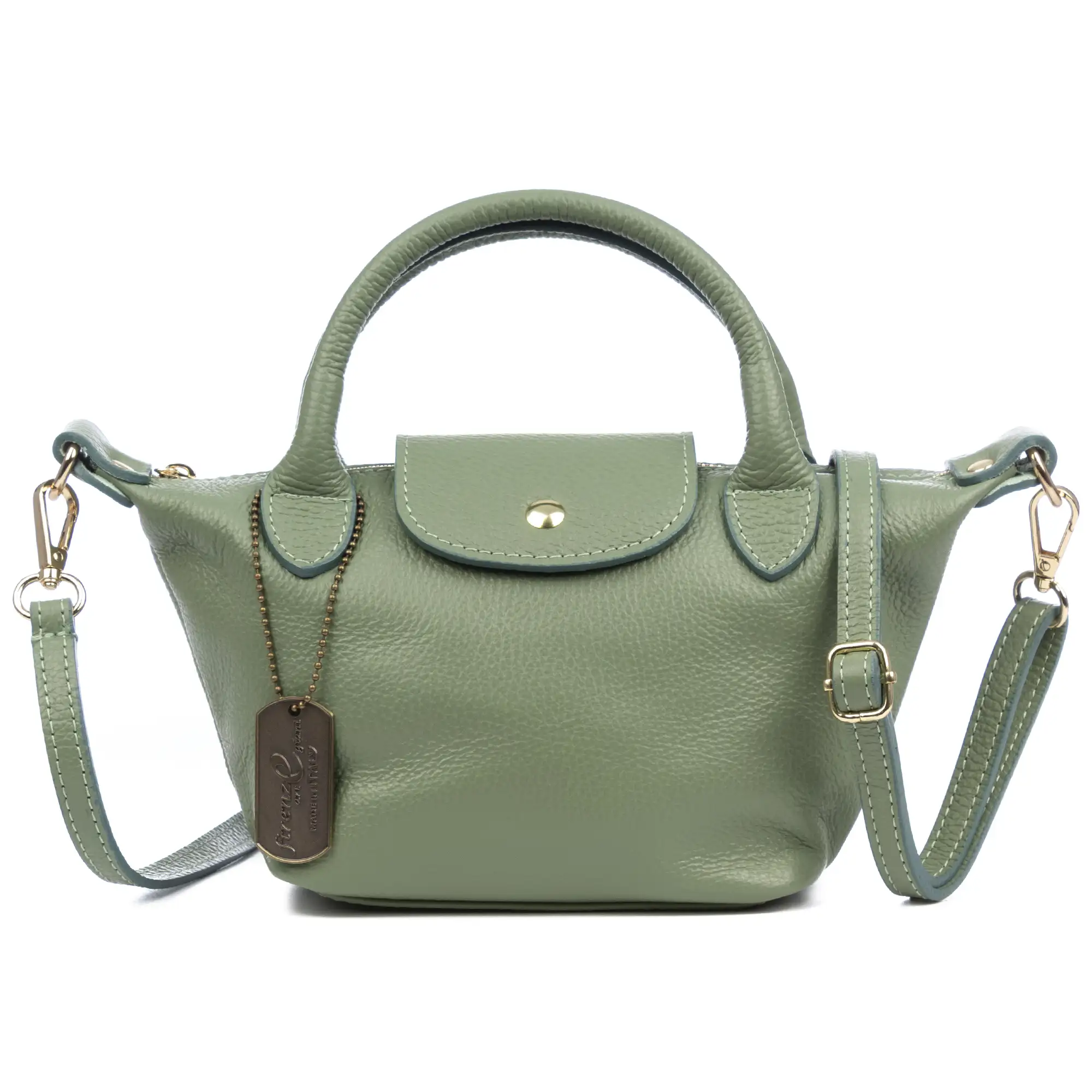 Aurano bolso bandolera tipo Tote mujer. Piel auténtica Dollaro bitono.