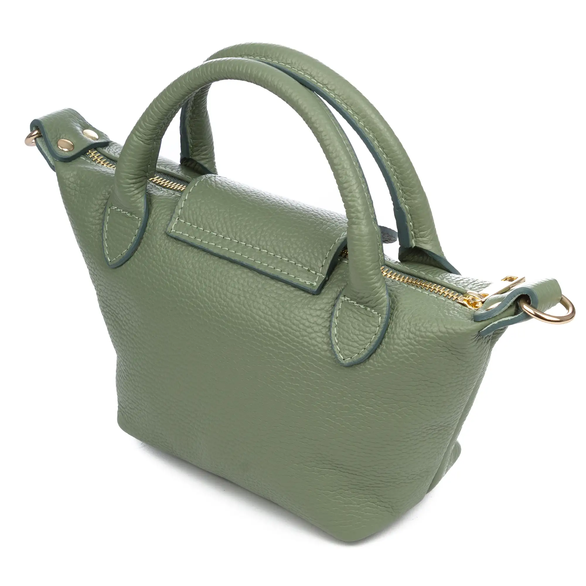 Aurano bolso bandolera tipo Tote mujer. Piel auténtica Dollaro bitono.