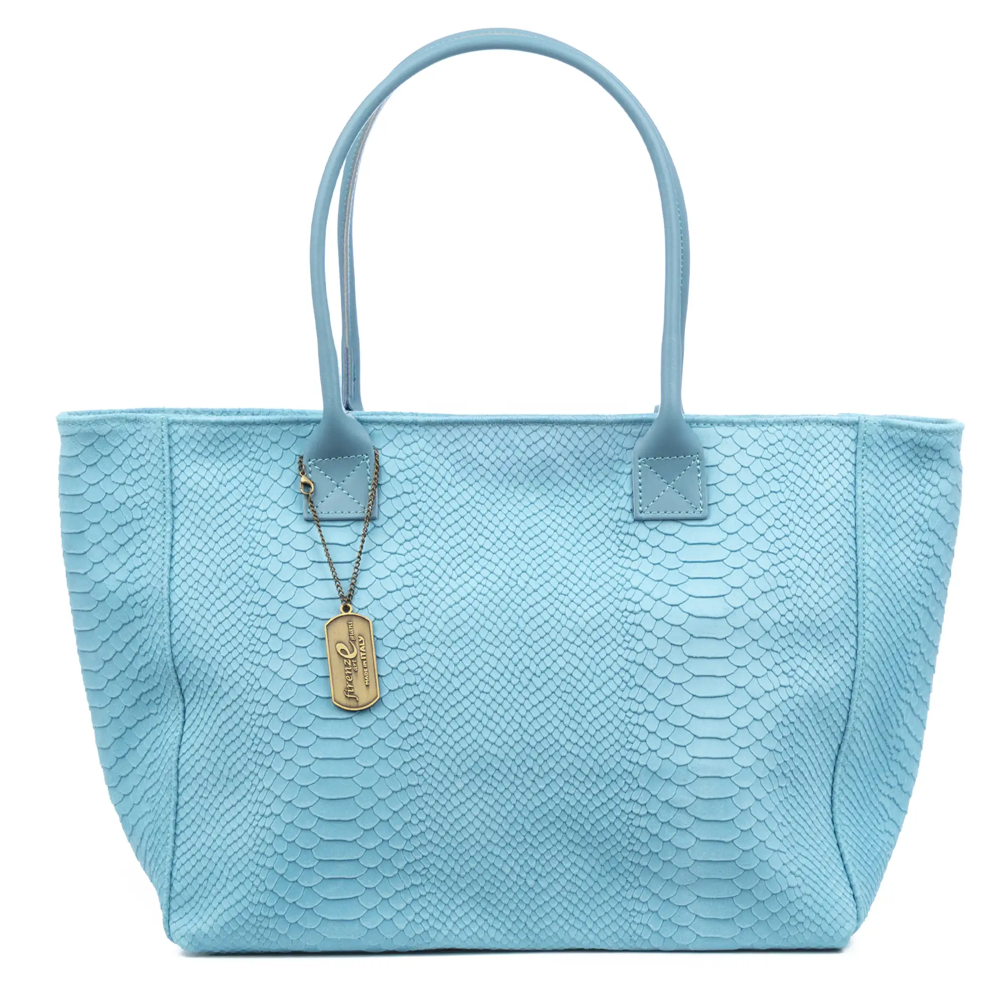 Avola bolso de hombro mujer. Piel auténtica Gamuza grabado serpiente.