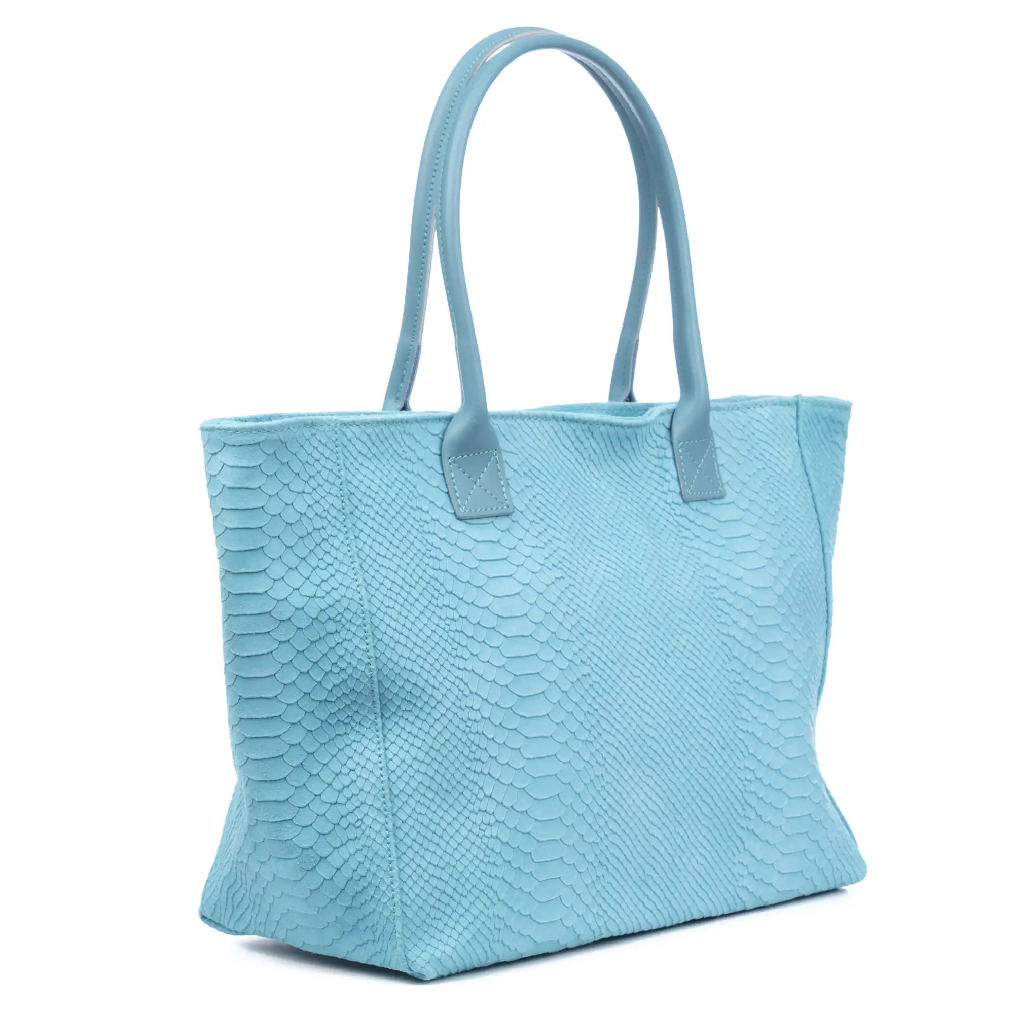 Avola bolso de hombro mujer. Piel auténtica Gamuza grabado serpiente.