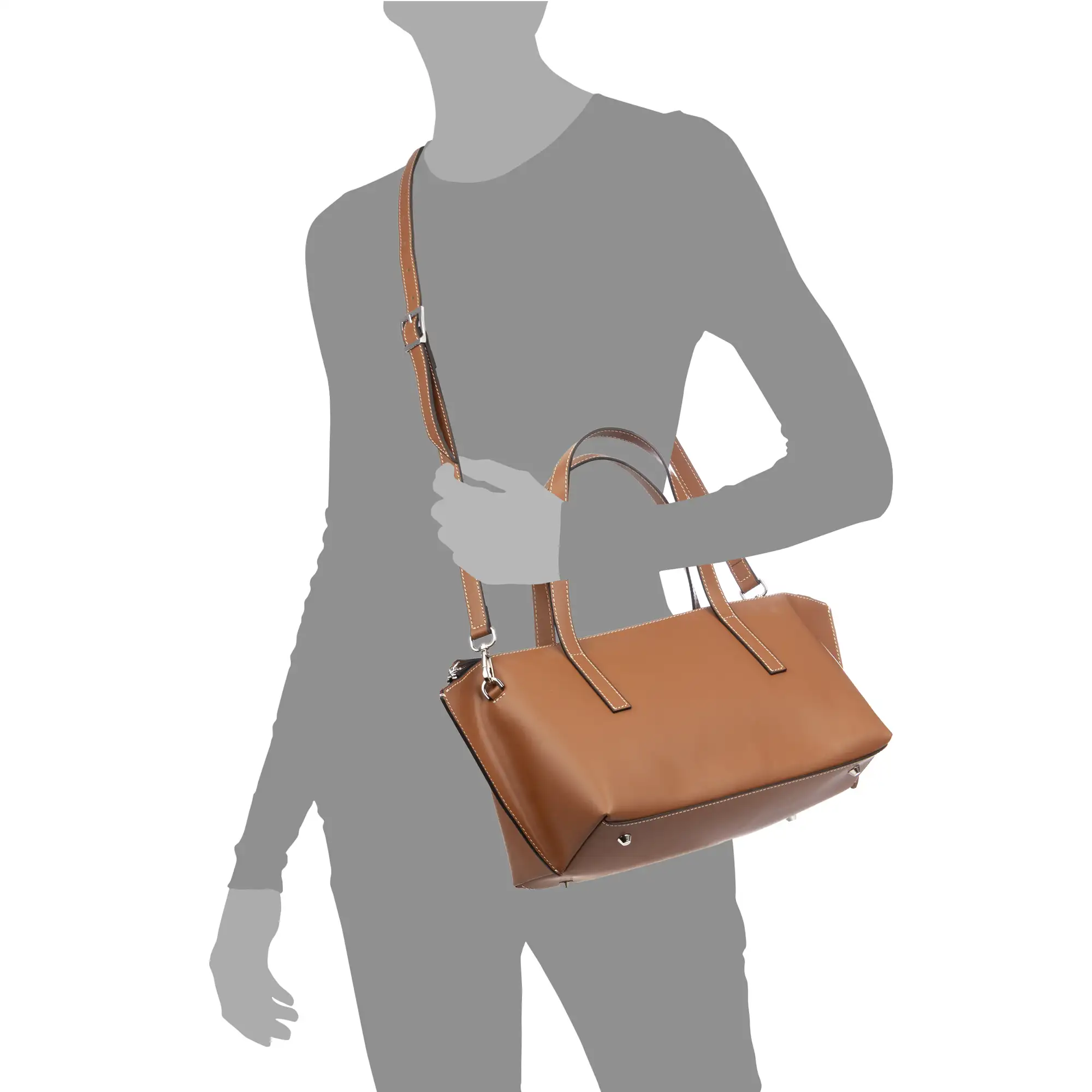 Badalucco bolso de hombro mujer. Piel auténtica Ruga.