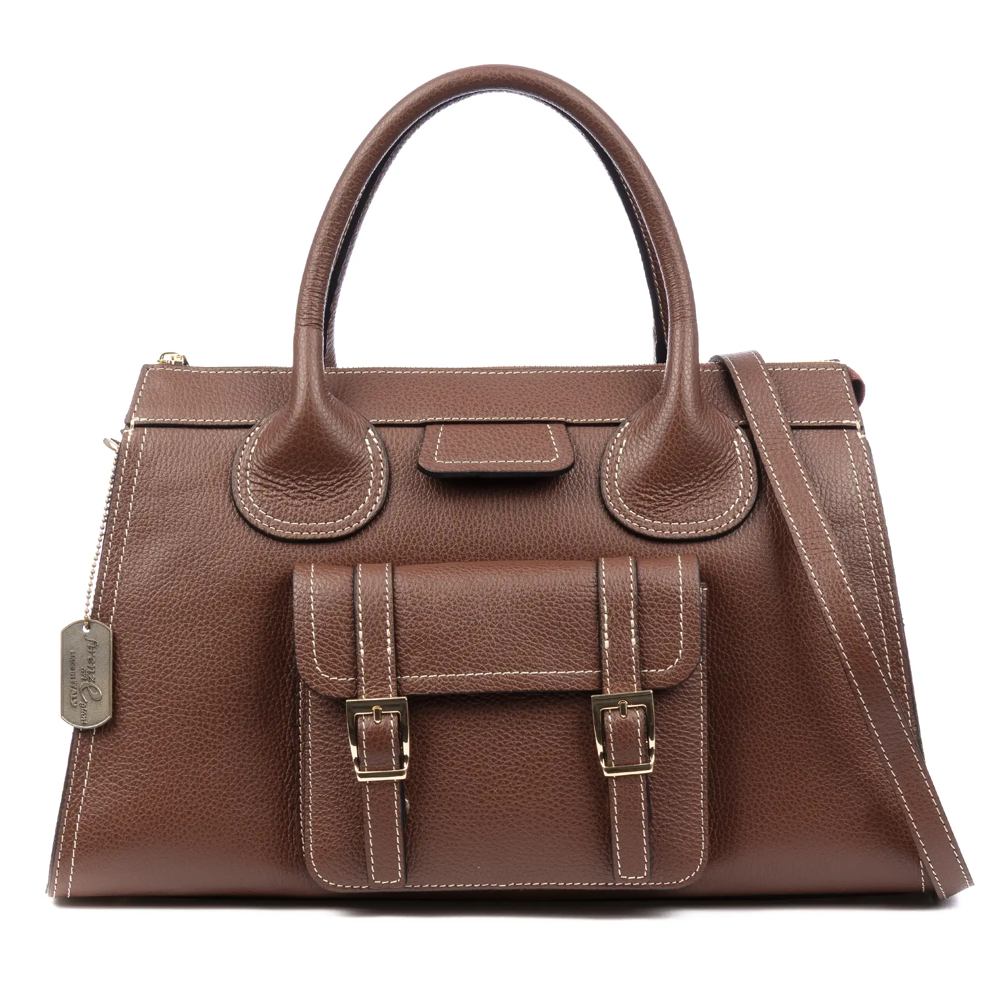 Bagaladi bolso tote mujer. Piel auténtica Dollaro.