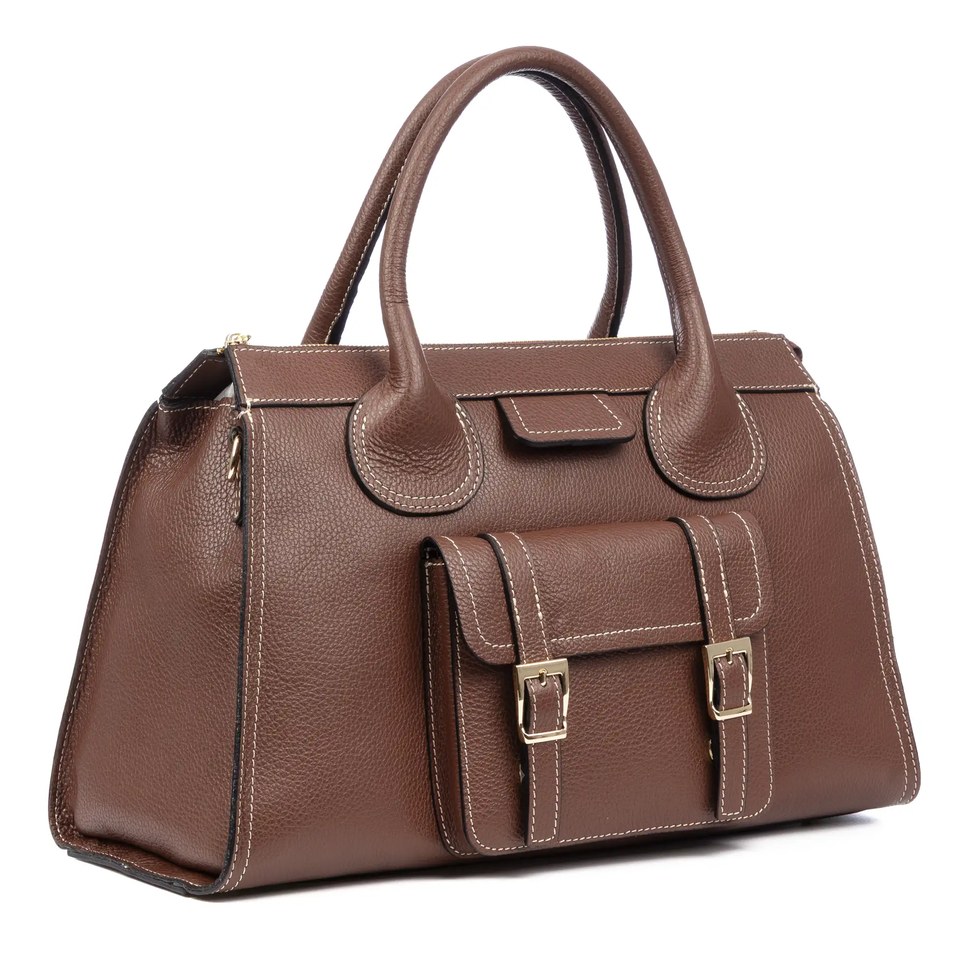 Bagaladi bolso tote mujer. Piel auténtica Dollaro.