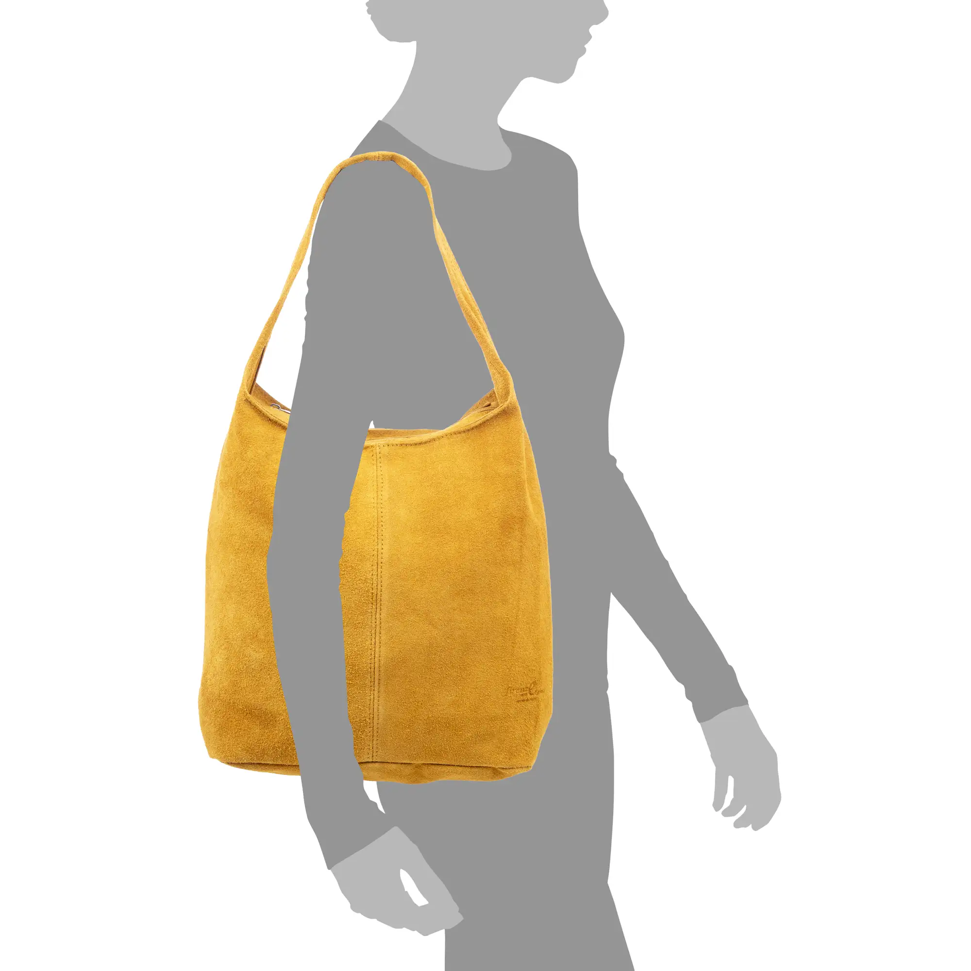 Bagnara bolso shopper mujer. Piel auténtica Gamuza.
