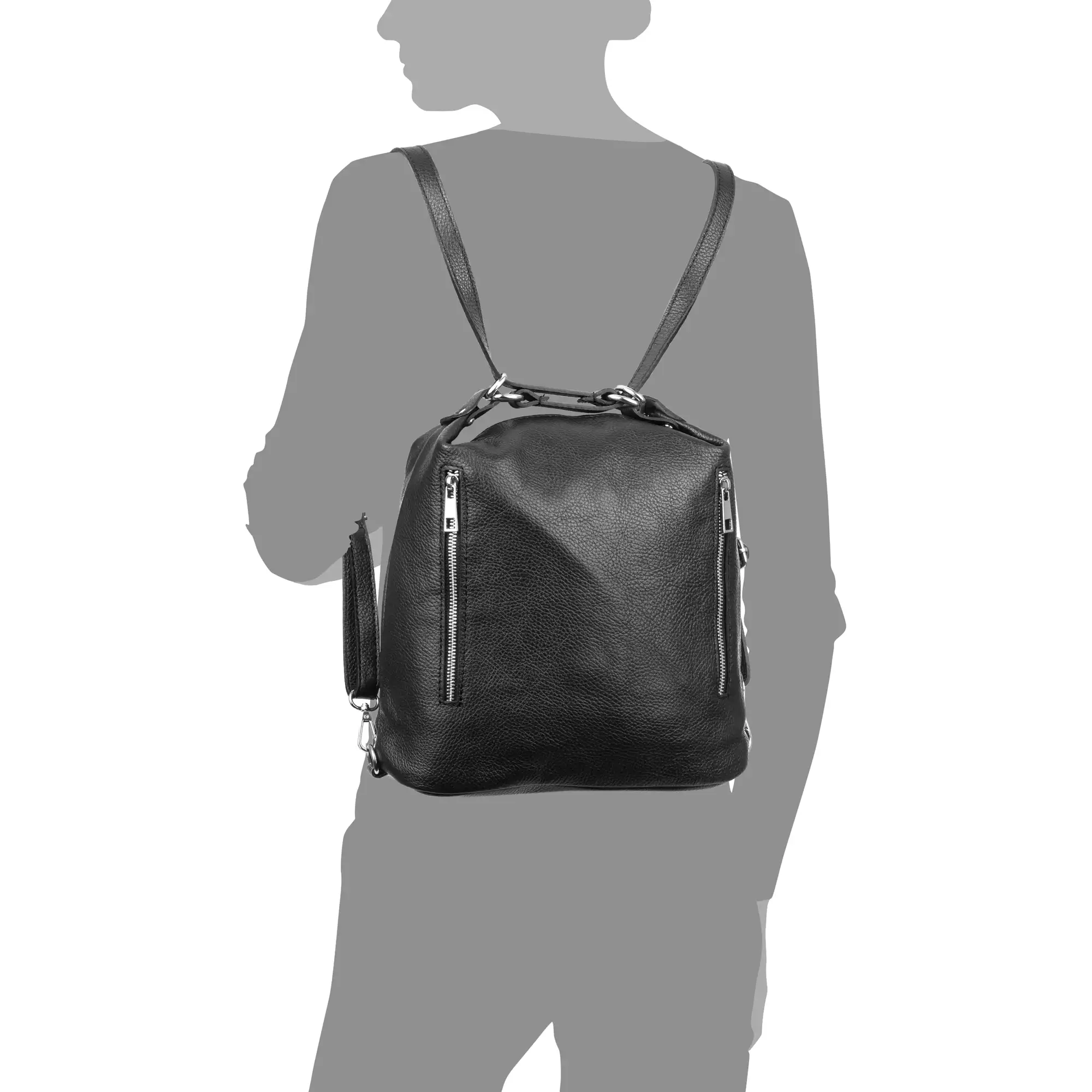 Bagnoli bolso mochila y bolso de hombro mujer. Piel auténtica Dollaro.