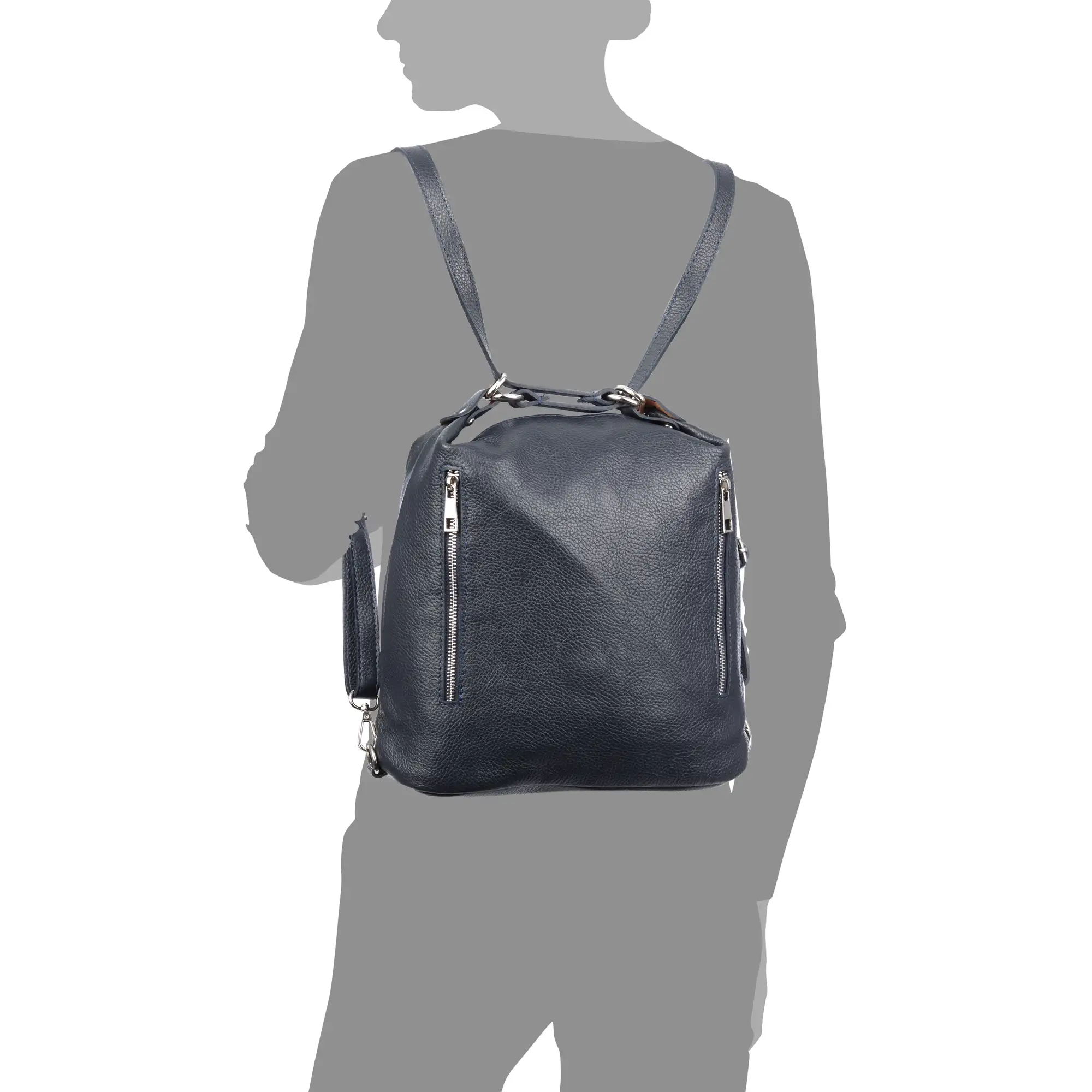 Bagnoli bolso mochila y bolso de hombro mujer. Piel auténtica Dollaro.