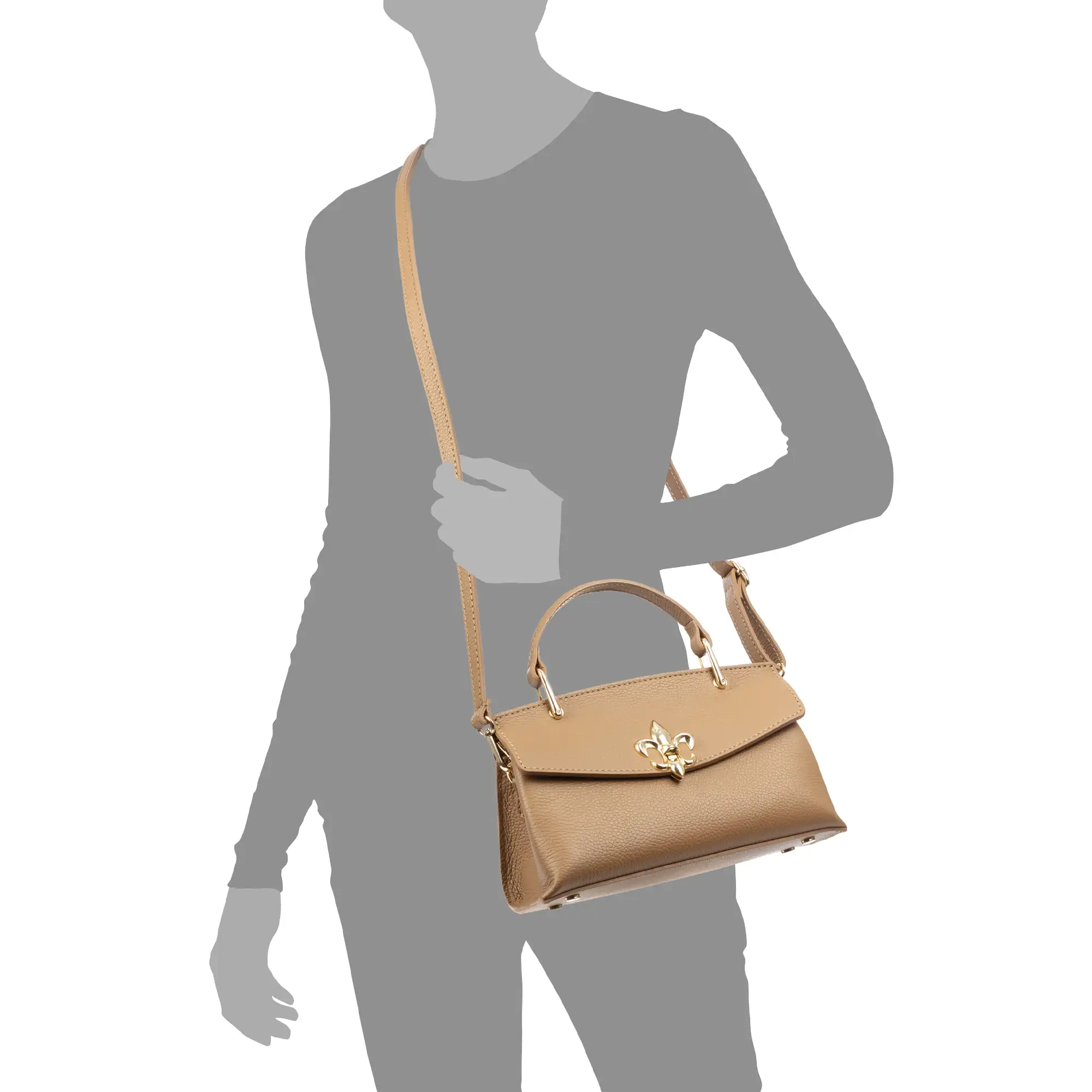 Balestrino bolso tote mujer, de piel auténtica Dollaro.