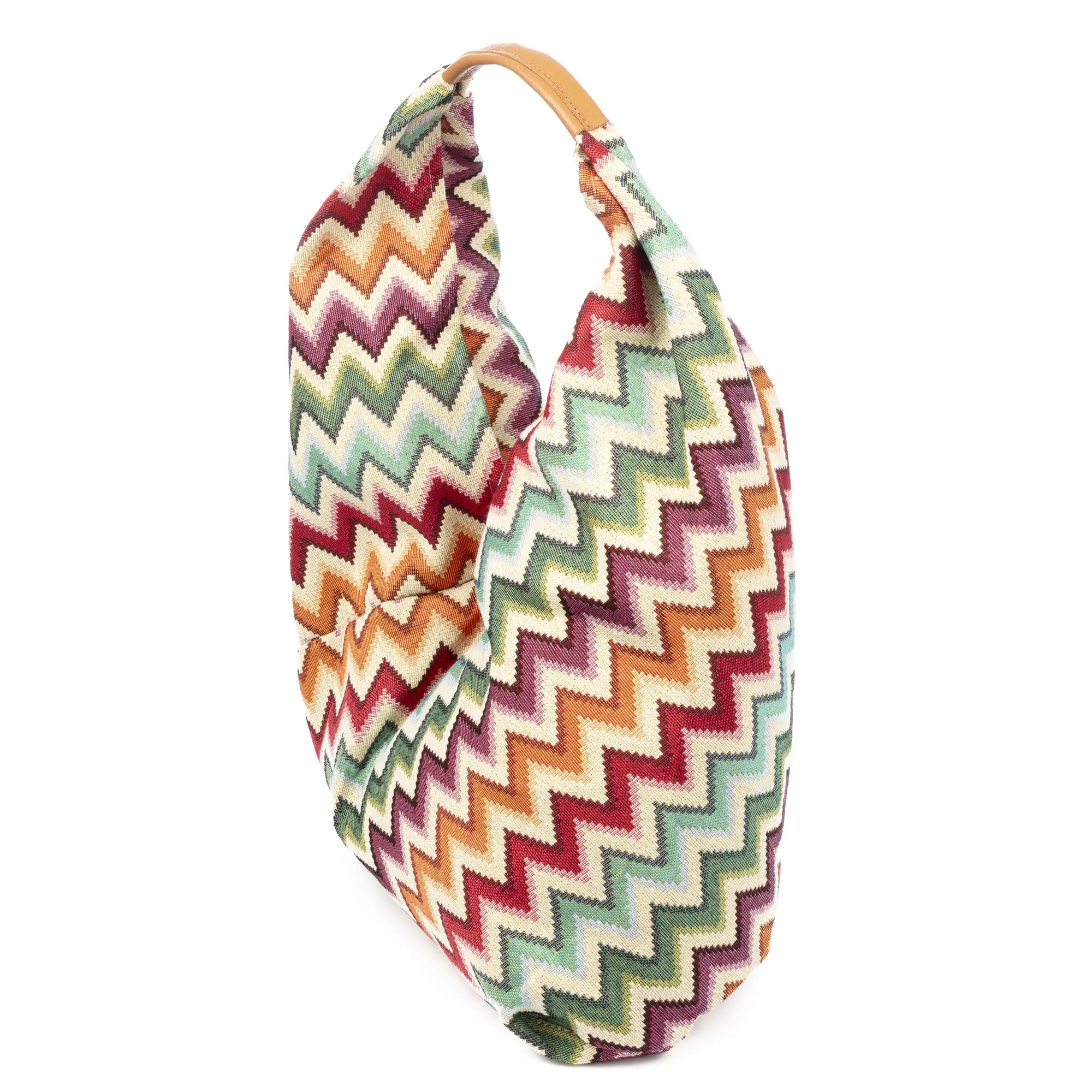 Banzi bolso Shopper de algodón, con asa en cuero. Diseño exclusivo.