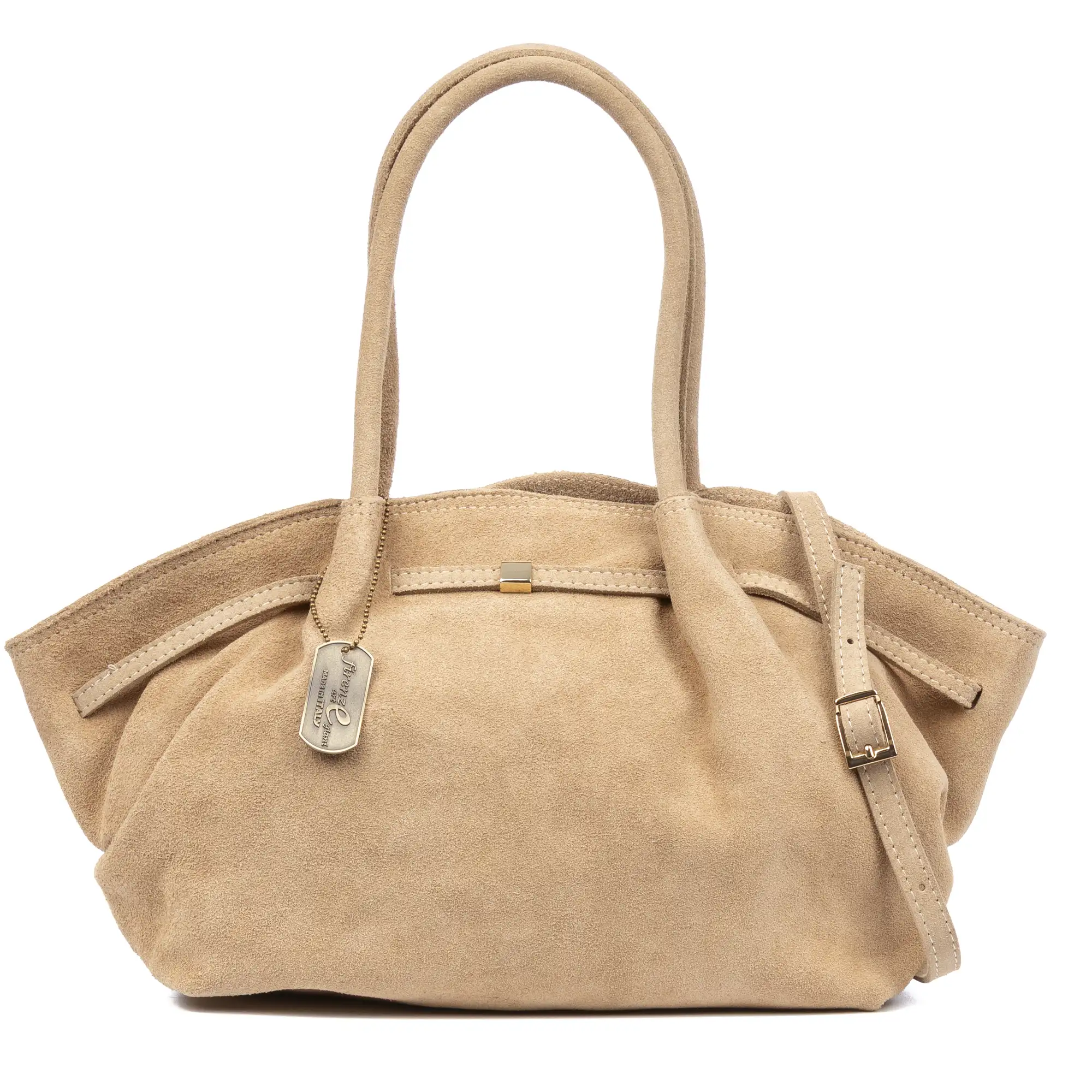 Baradili bolso de hombro mujer. Piel auténtica gamuza.