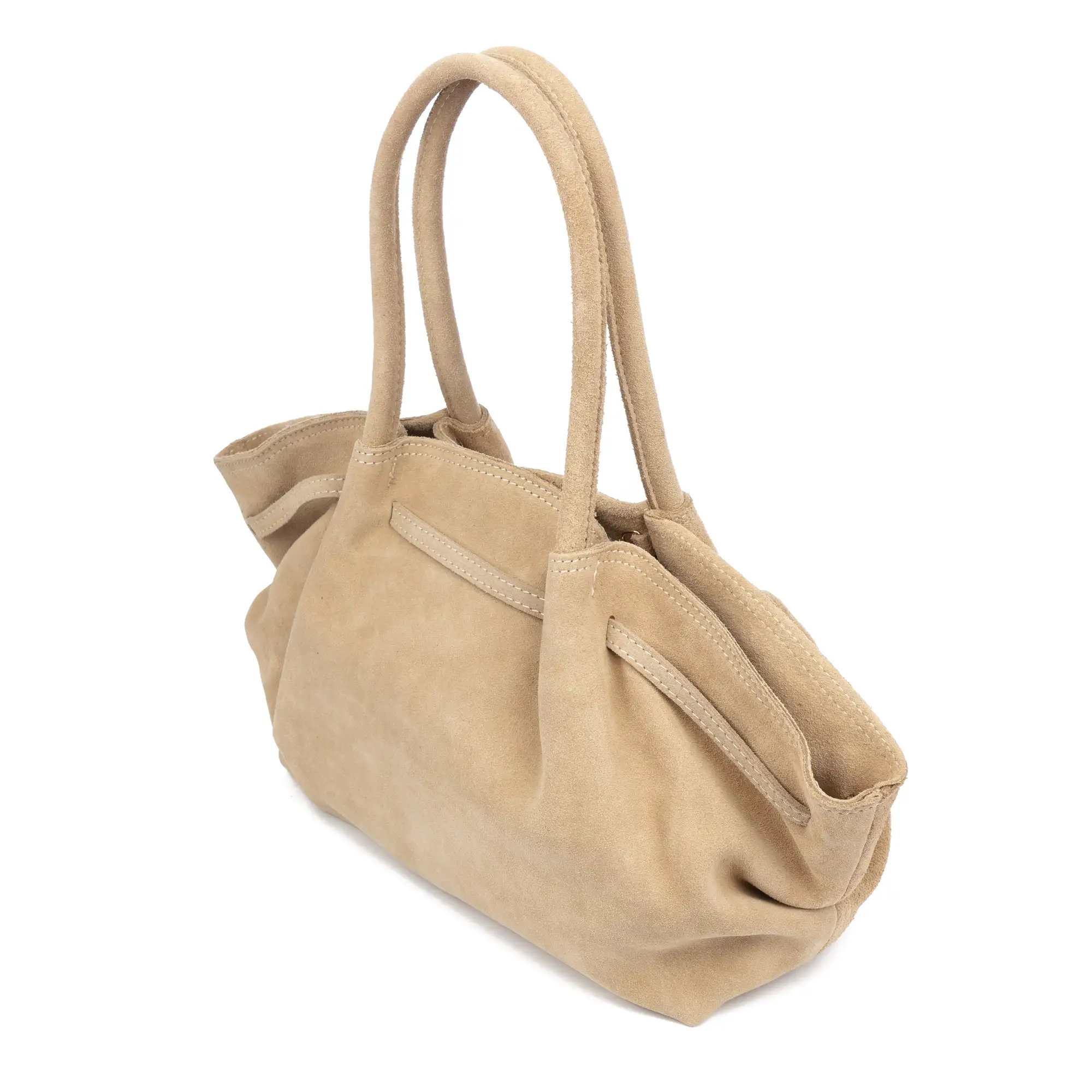 Baradili bolso de hombro mujer. Piel auténtica gamuza.