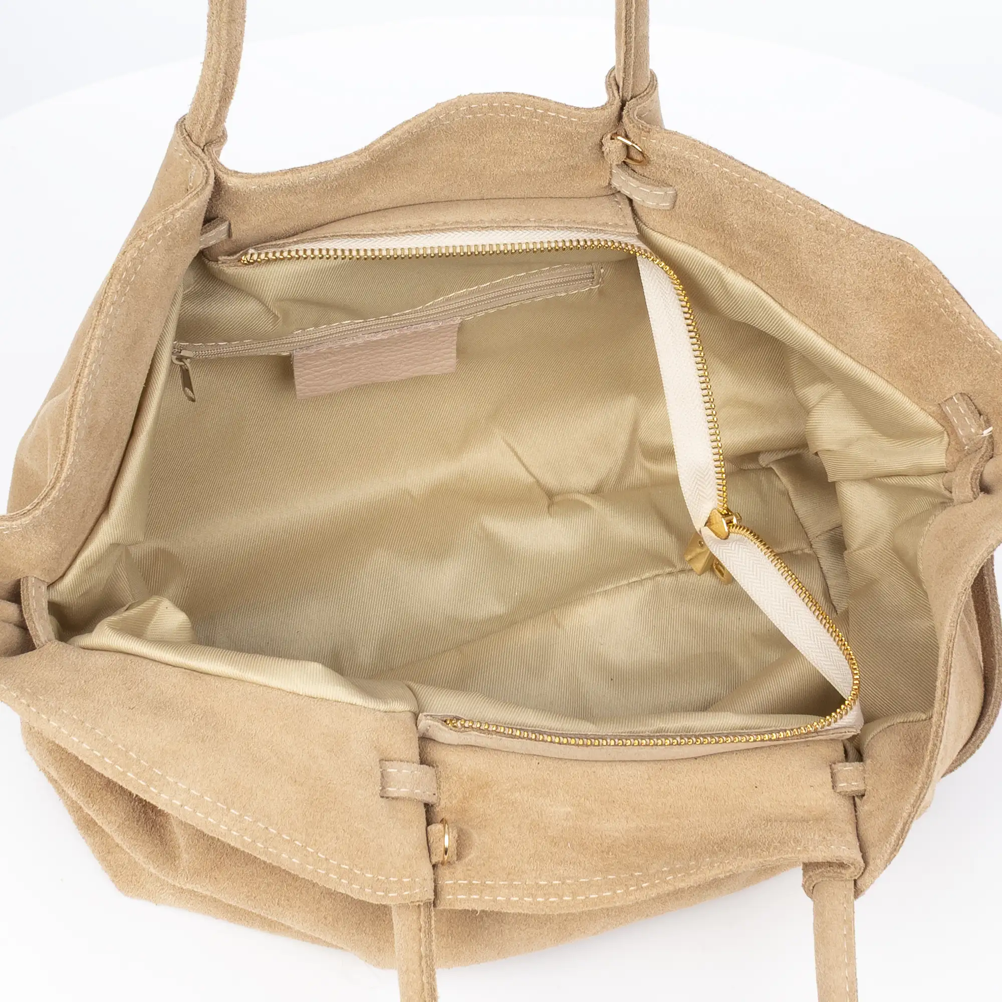 Baradili bolso de hombro mujer. Piel auténtica gamuza.