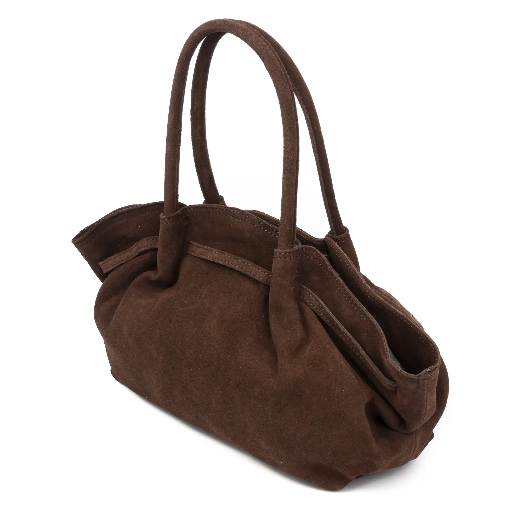 Baradili bolso de hombro mujer. Piel auténtica gamuza.