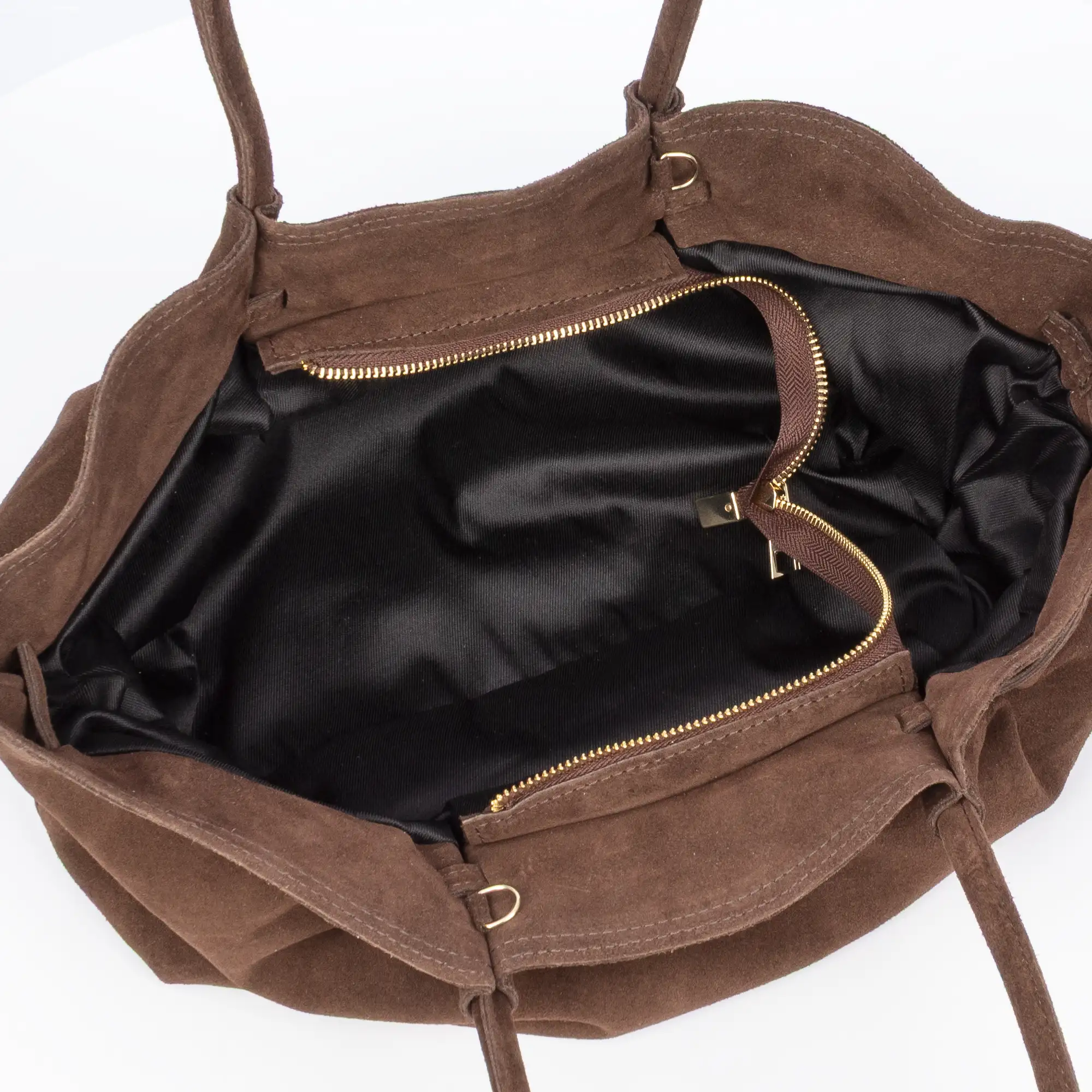 Baradili bolso de hombro mujer. Piel auténtica gamuza.