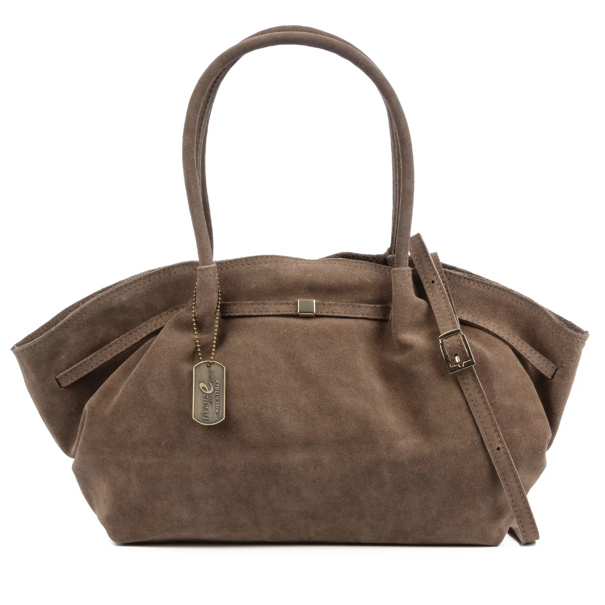 Baradili bolso de hombro mujer. Piel auténtica gamuza.