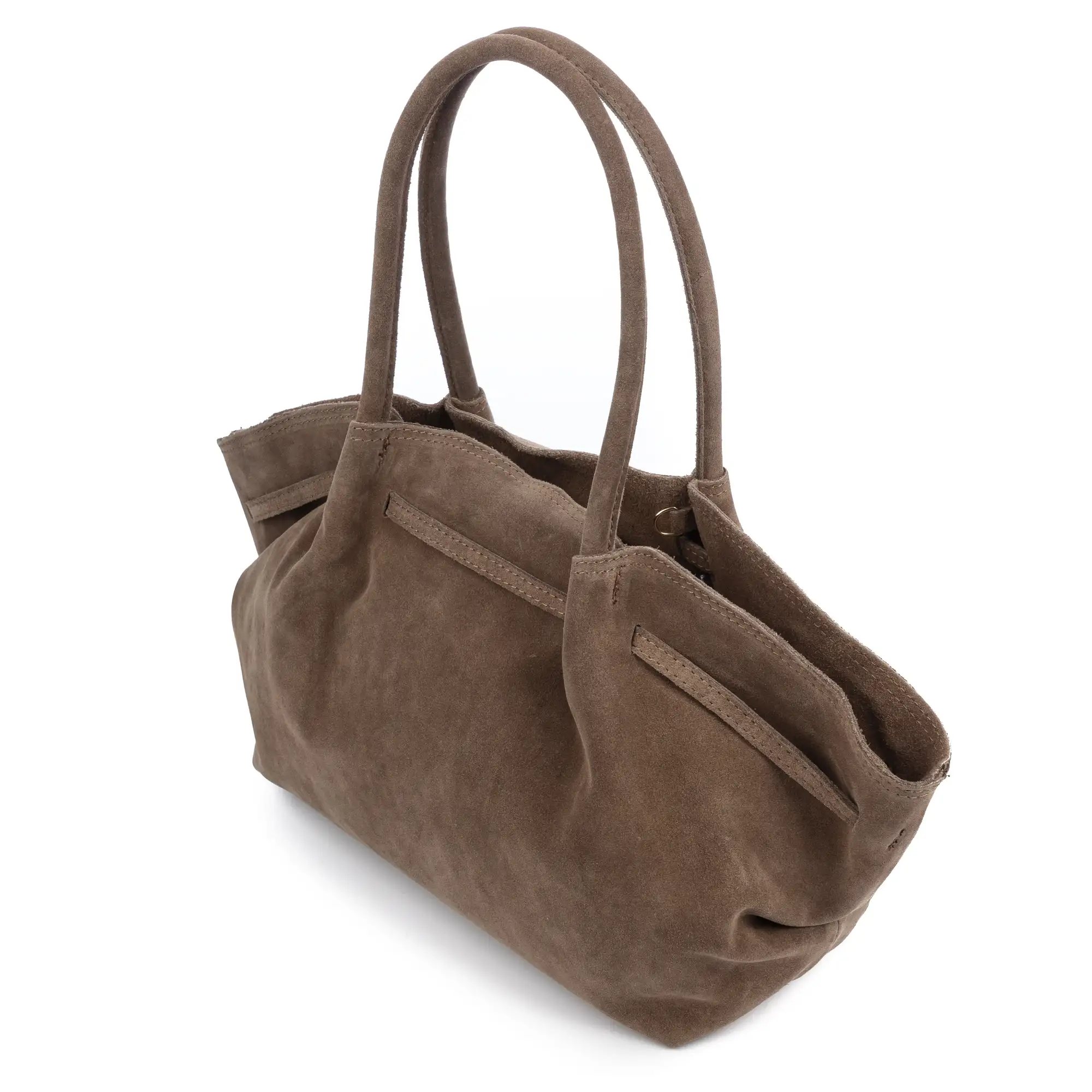 Baradili bolso de hombro mujer. Piel auténtica gamuza.