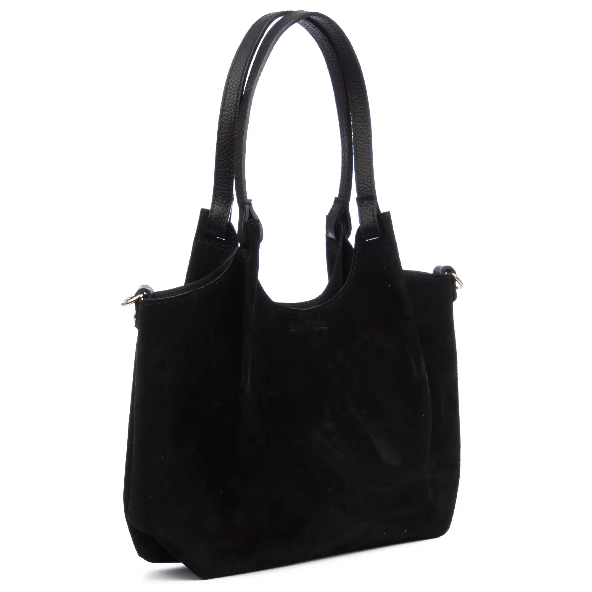 Baragiano bolso tote mujer. Piel auténtica Gamuza.