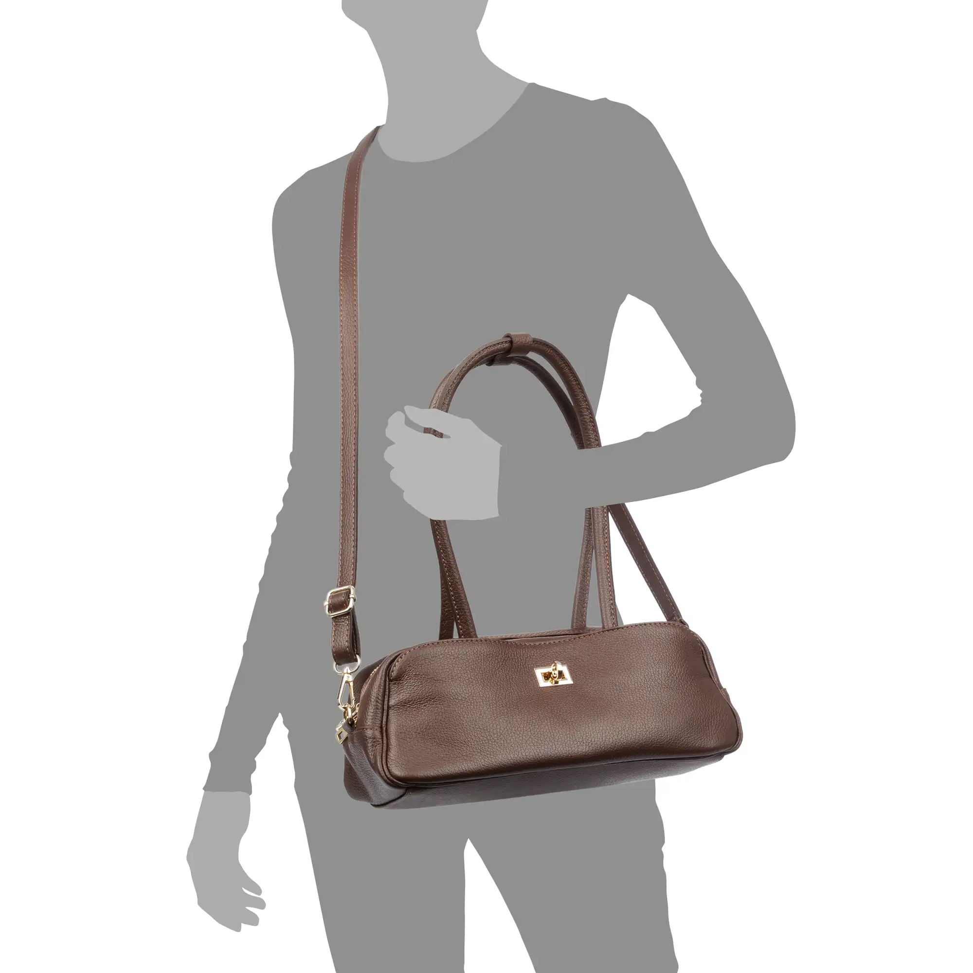 Baranzate bolso de hombro mujer. Piel auténtica Dollaro.