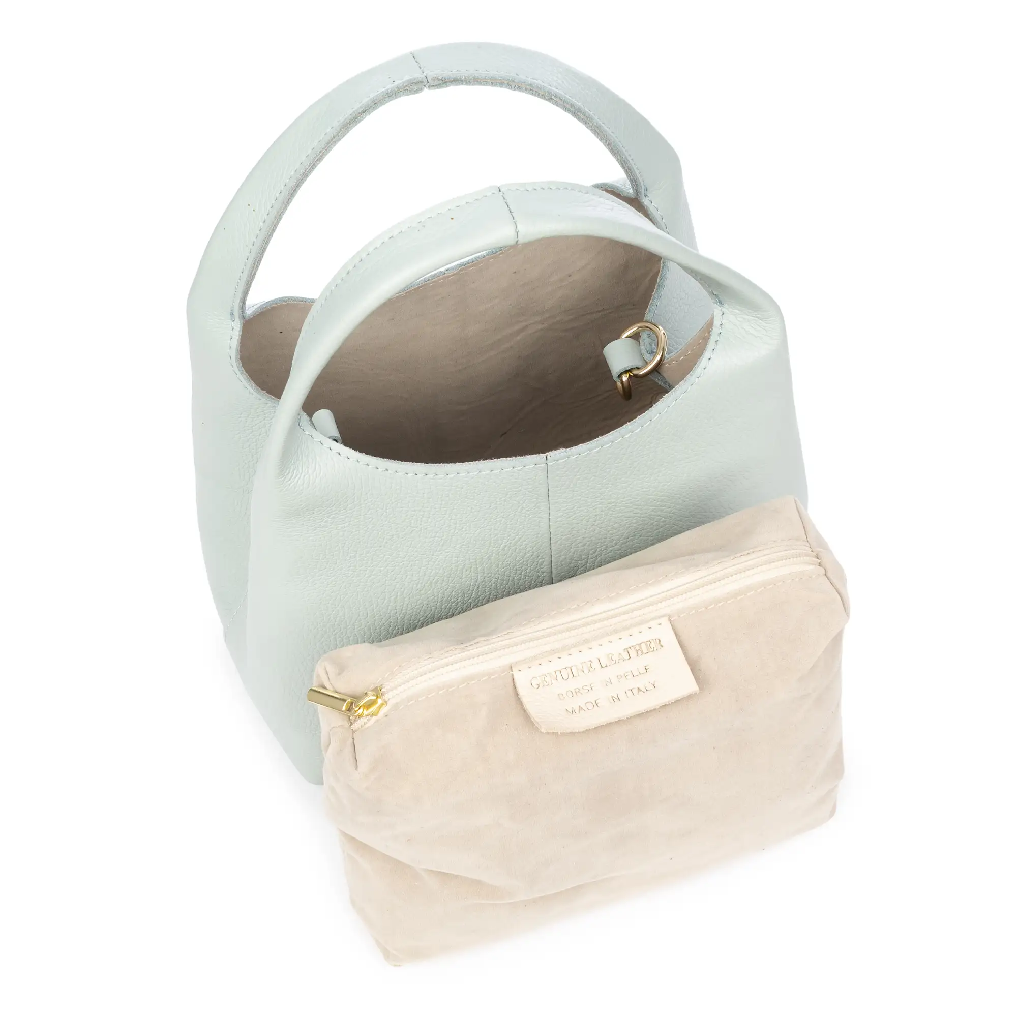Barasso bolso de mano mujer. Piel auténtica Dollaro.