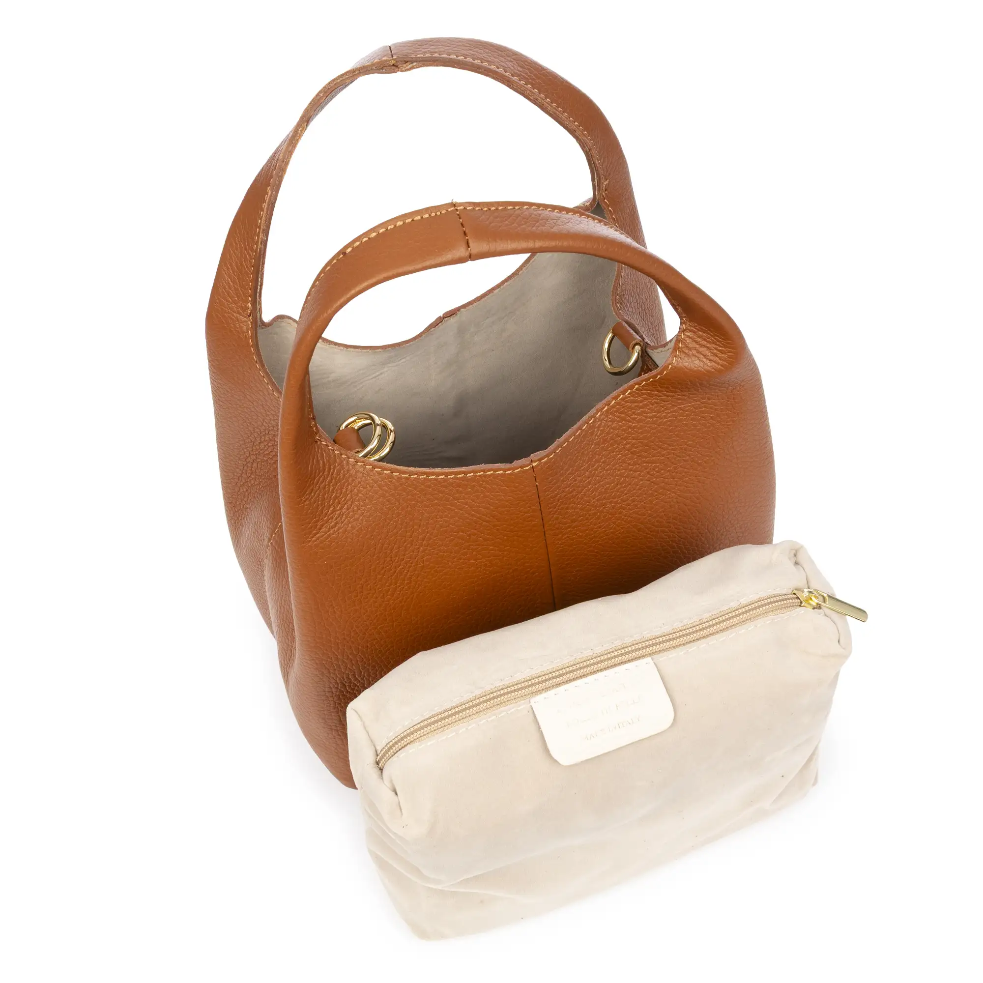 Barasso bolso de mano mujer. Piel auténtica Dollaro.