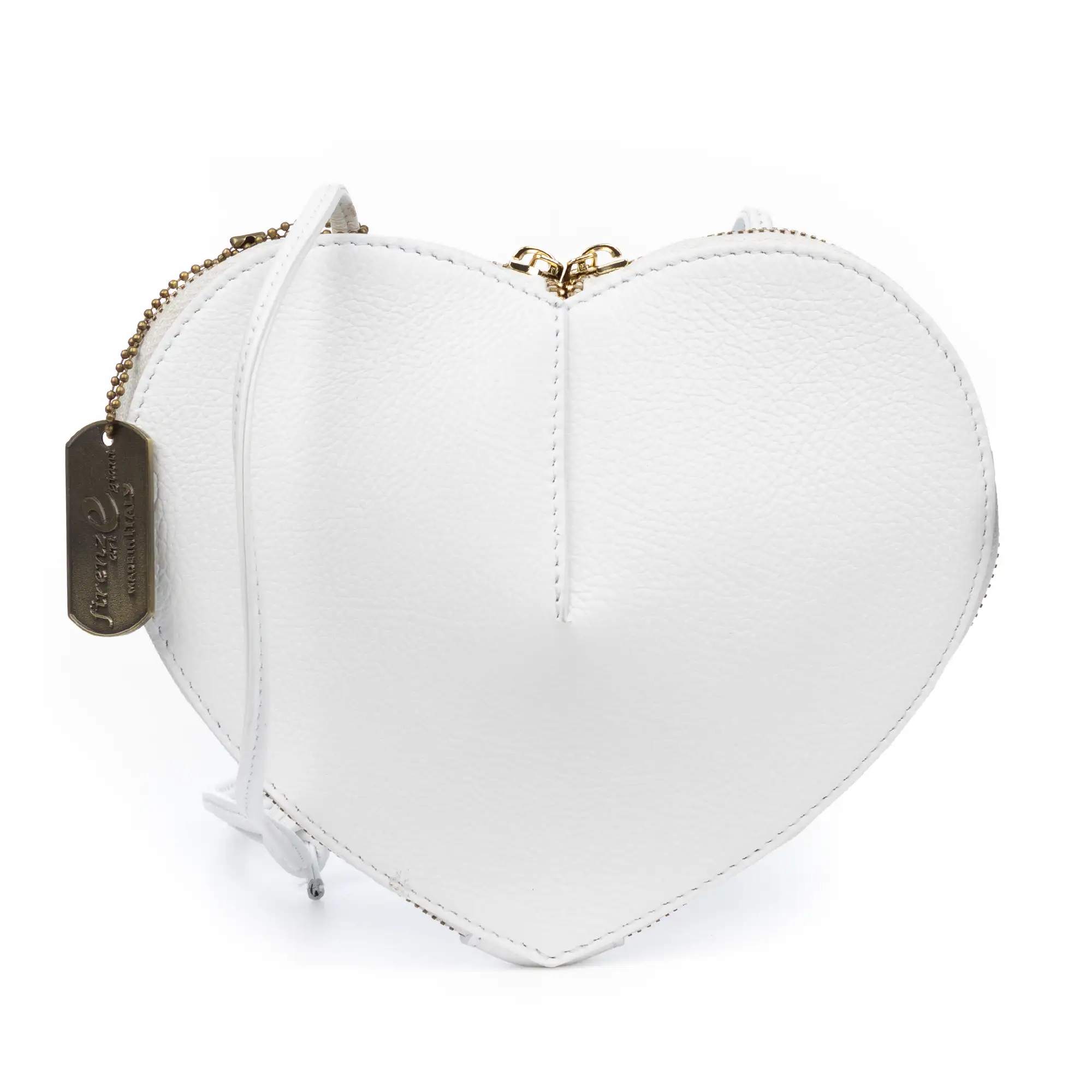 Barbaresco bolso de hombro mujer, con forma de corazón. Piel auténtica Dollaro.