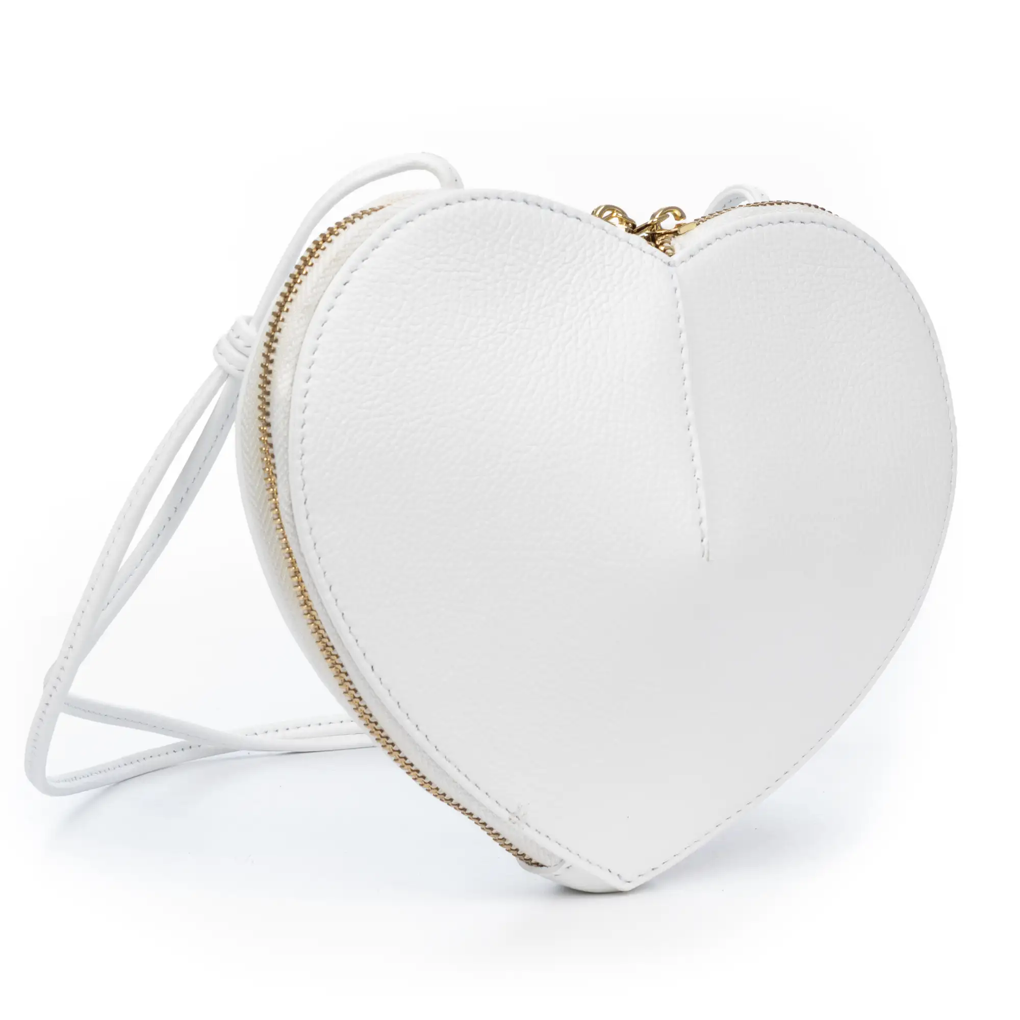 Barbaresco bolso de hombro mujer, con forma de corazón. Piel auténtica Dollaro.