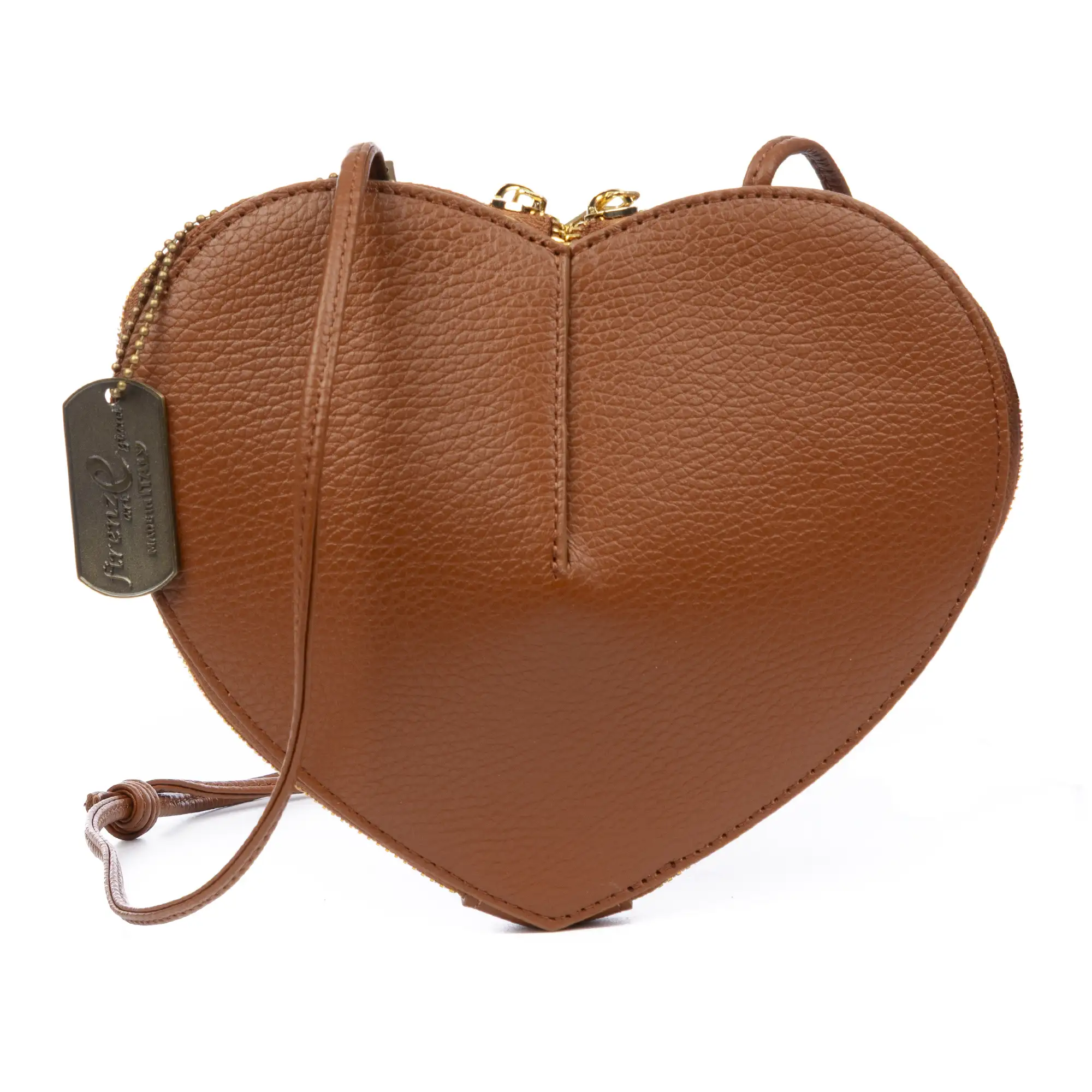 Barbaresco bolso de hombro mujer, con forma de corazón. Piel auténtica Dollaro.